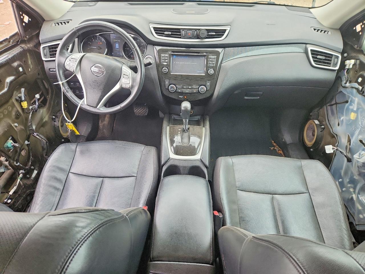 2015 Nissan Rogue Sl Black vin: 5N1AT2MV6FC797936