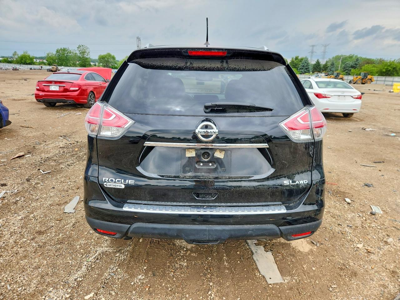 2015 Nissan Rogue Sl Black vin: 5N1AT2MV6FC797936