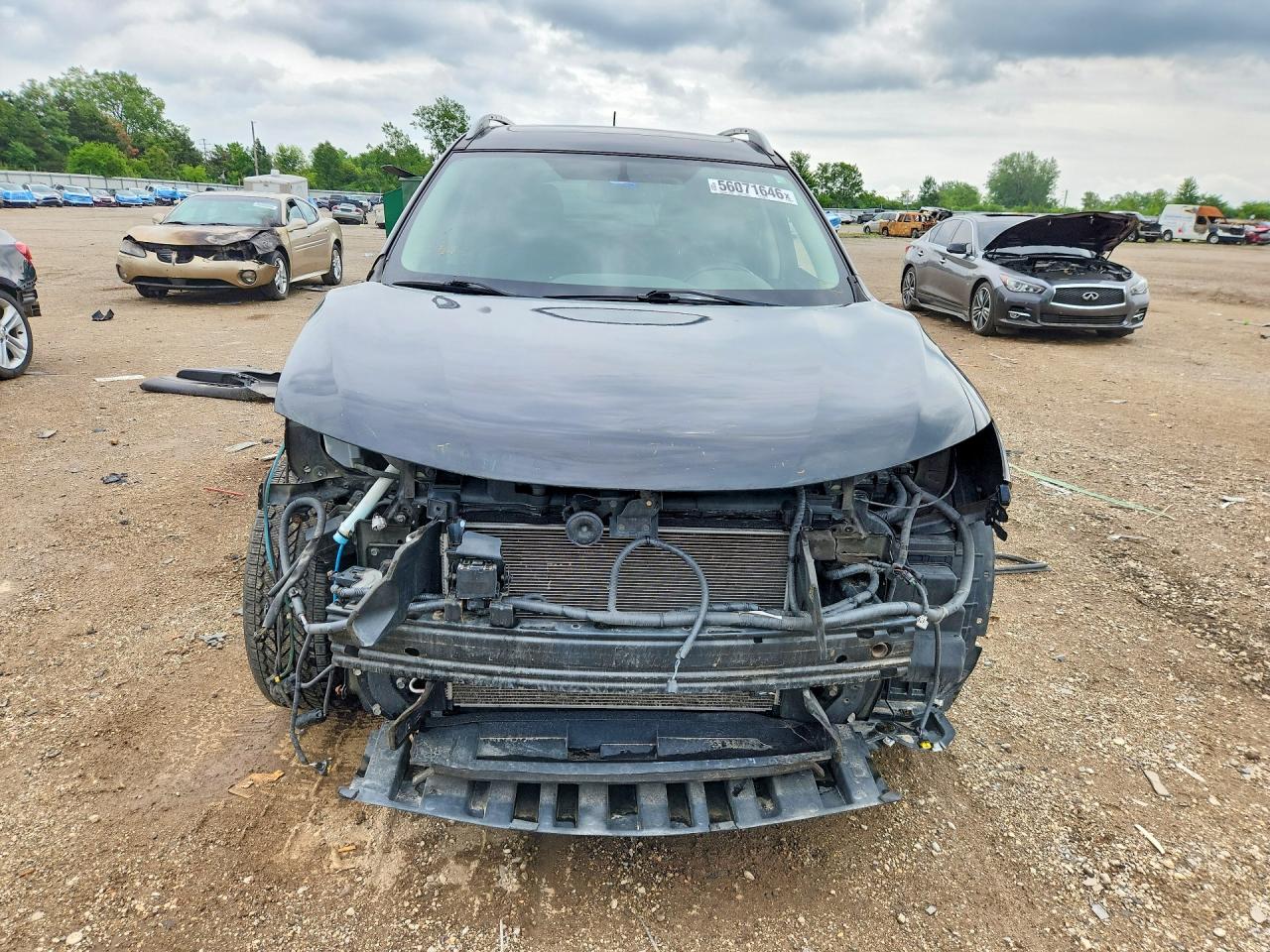 2015 Nissan Rogue Sl Black vin: 5N1AT2MV6FC797936