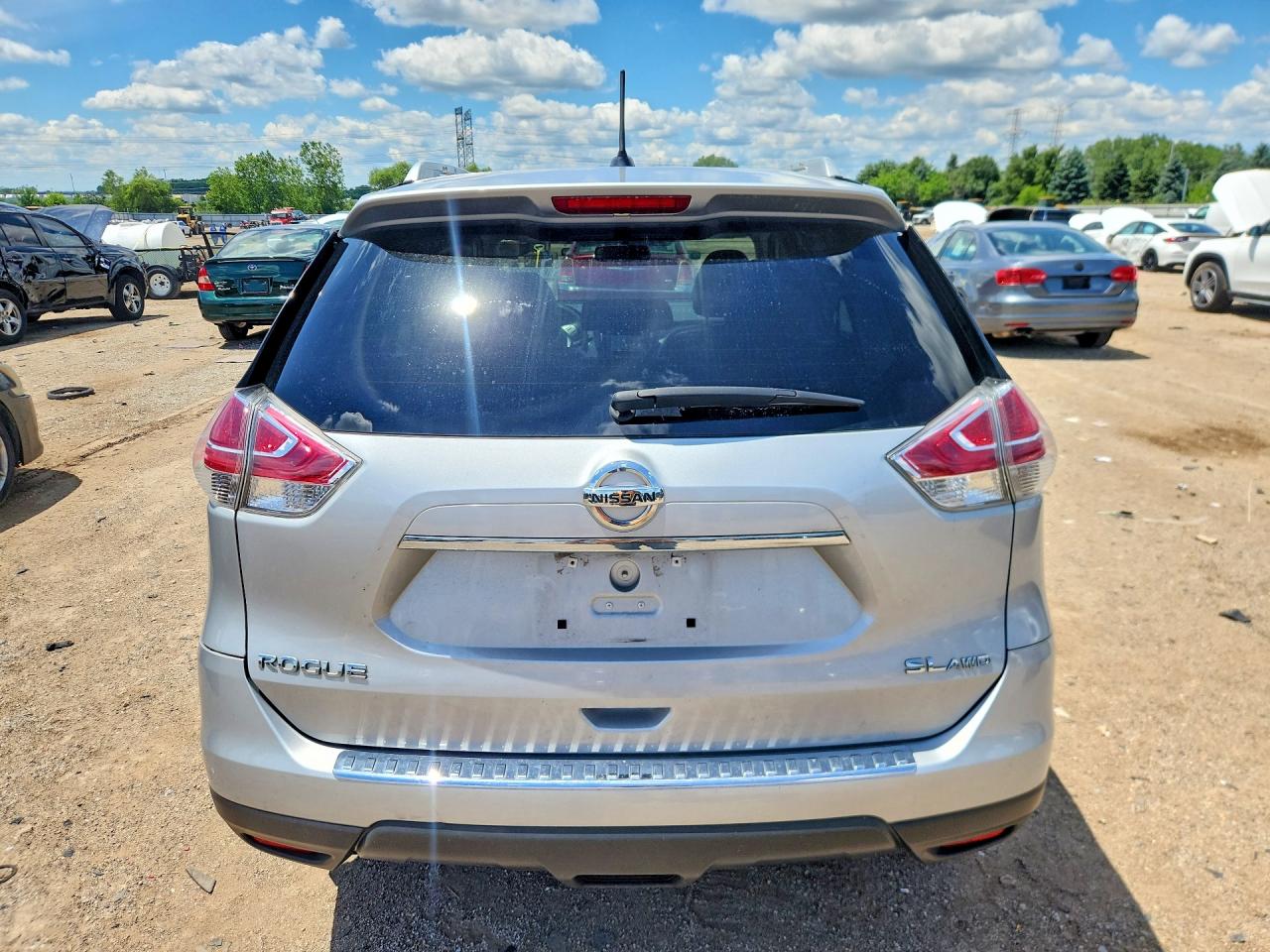 2015 Nissan Rogue Sl Silver vin: 5N1AT2MV6FC798262