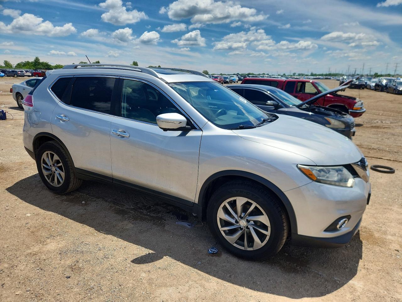2015 Nissan Rogue Sl Silver vin: 5N1AT2MV6FC798262