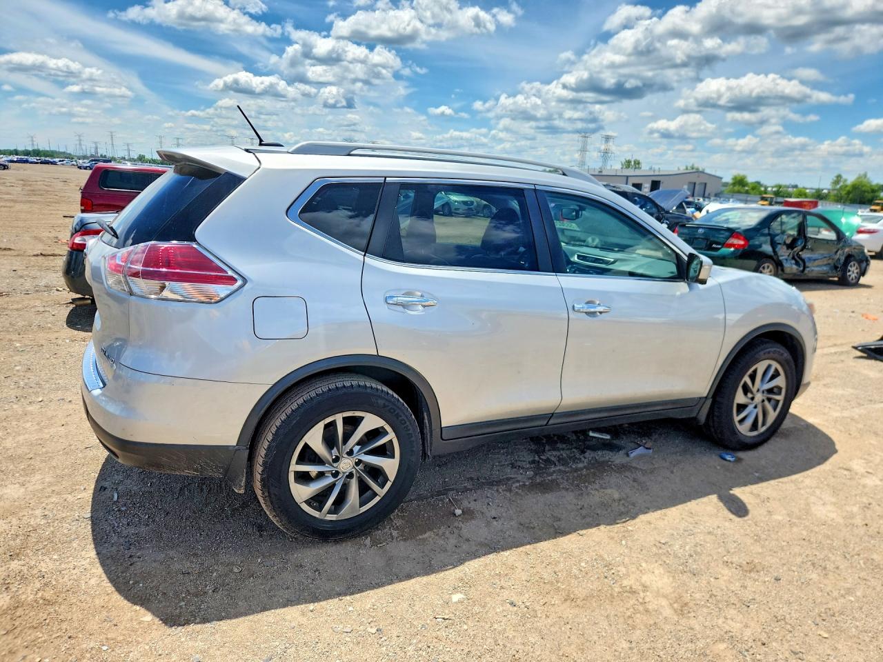 2015 Nissan Rogue Sl Silver vin: 5N1AT2MV6FC798262