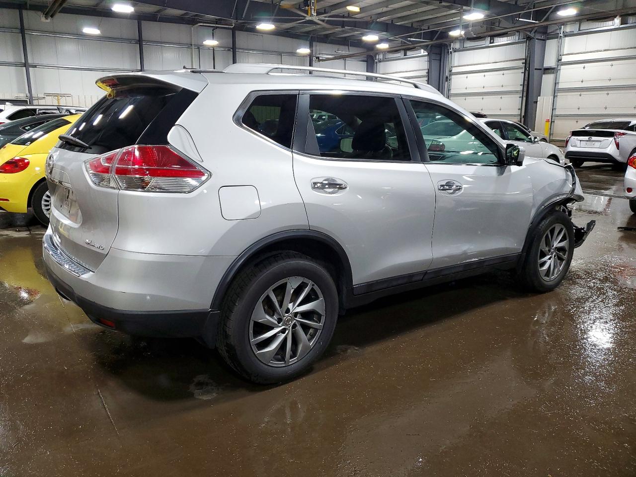 2015 Nissan Rogue Sl Silver vin: 5N1AT2MV6FC802682
