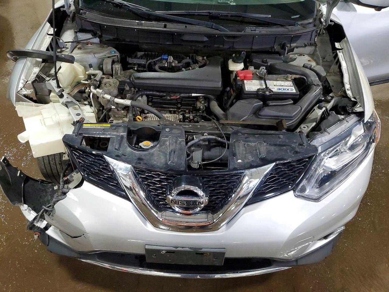 2015 Nissan Rogue Sl Silver vin: 5N1AT2MV6FC802682