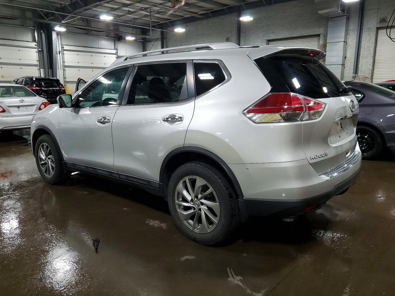 2015 Nissan Rogue Sl Silver vin: 5N1AT2MV6FC802682