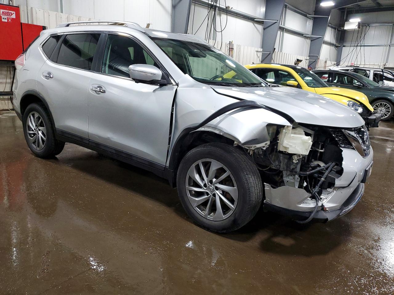 2015 Nissan Rogue Sl Silver vin: 5N1AT2MV6FC802682