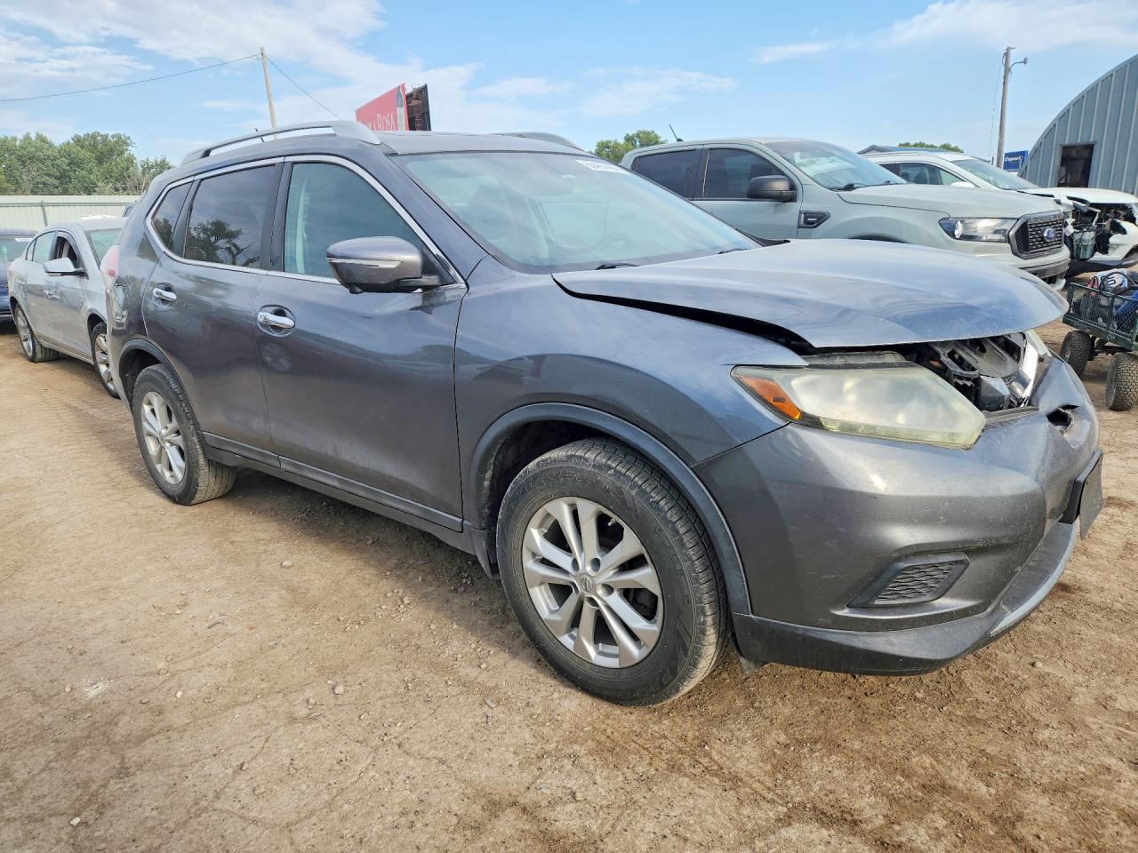 2015 Nissan Rogue Sv Серый vin: 5N1AT2MV6FC802858