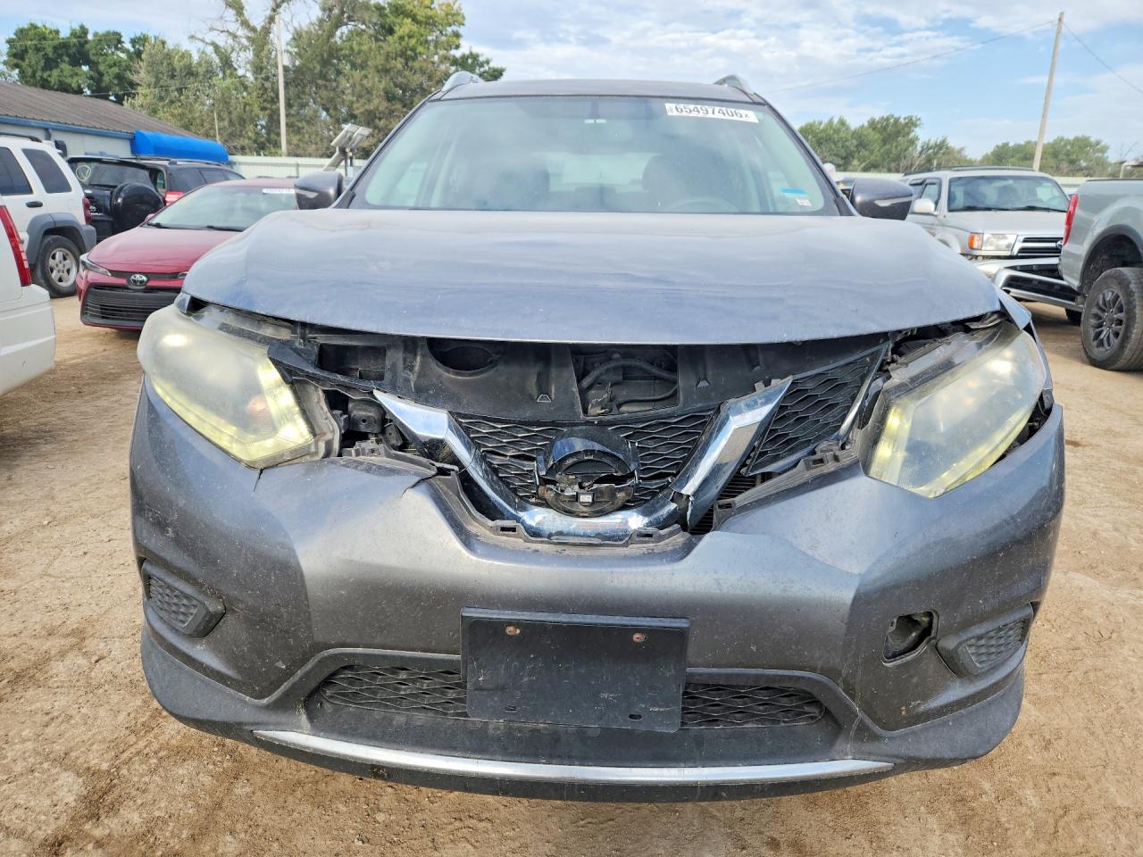 2015 Nissan Rogue Sv Серый vin: 5N1AT2MV6FC802858
