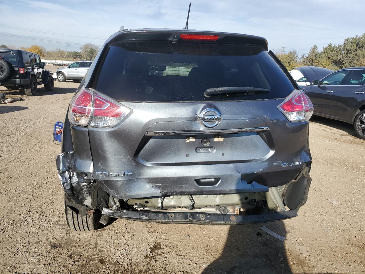 2015 Nissan Rogue Sl Gray vin: 5N1AT2MV6FC805159