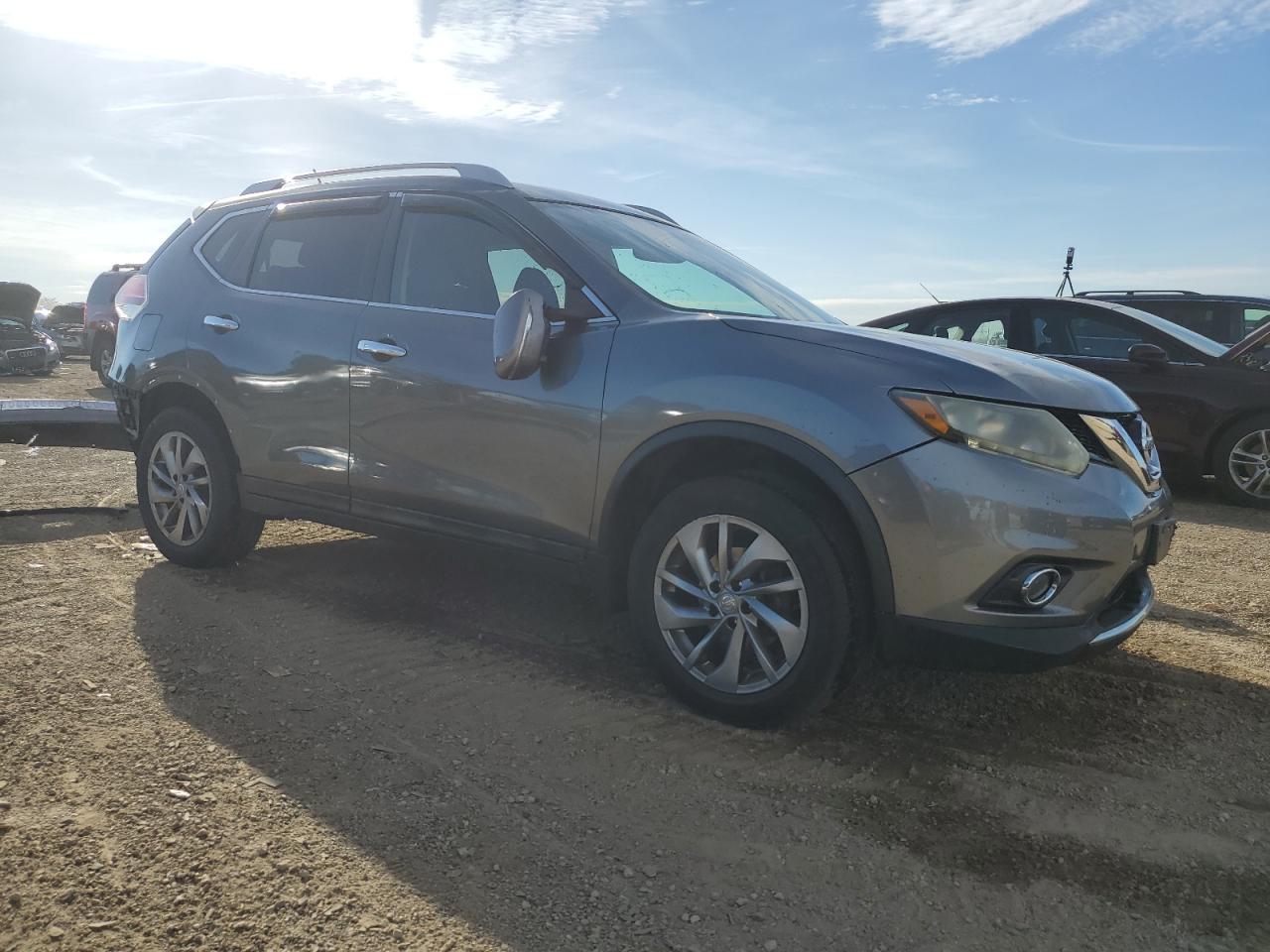 2015 Nissan Rogue Sl Gray vin: 5N1AT2MV6FC805159