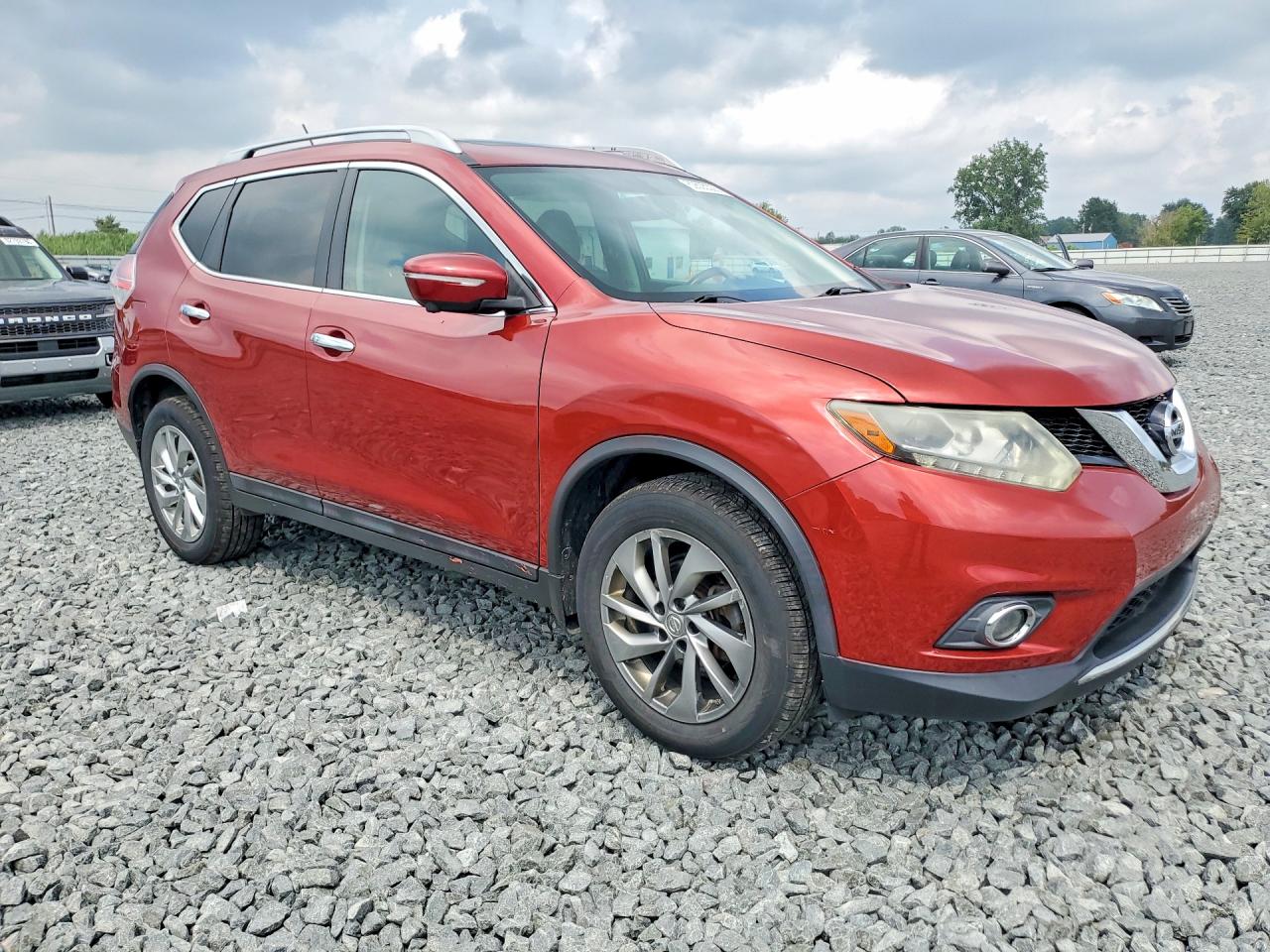 2015 Nissan Rogue Sl Maroon vin: 5N1AT2MV6FC811656