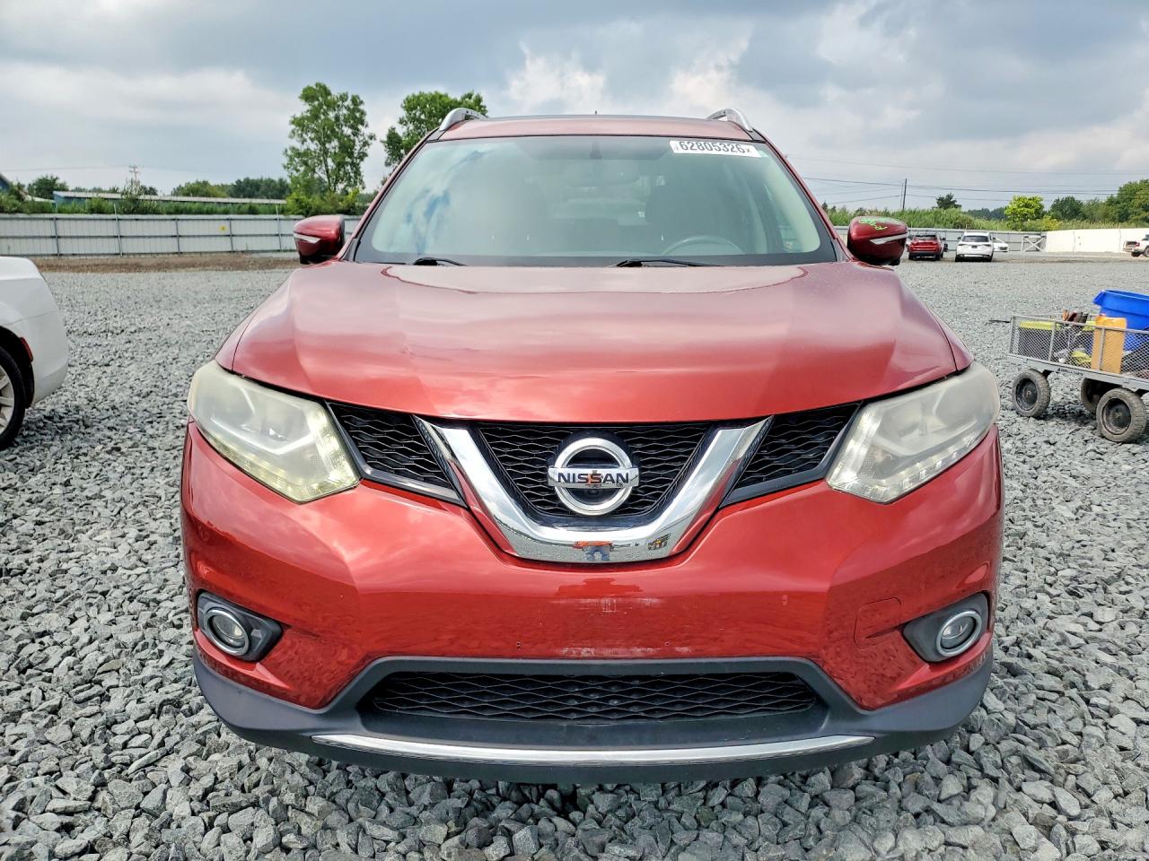 2015 Nissan Rogue Sl Maroon vin: 5N1AT2MV6FC811656