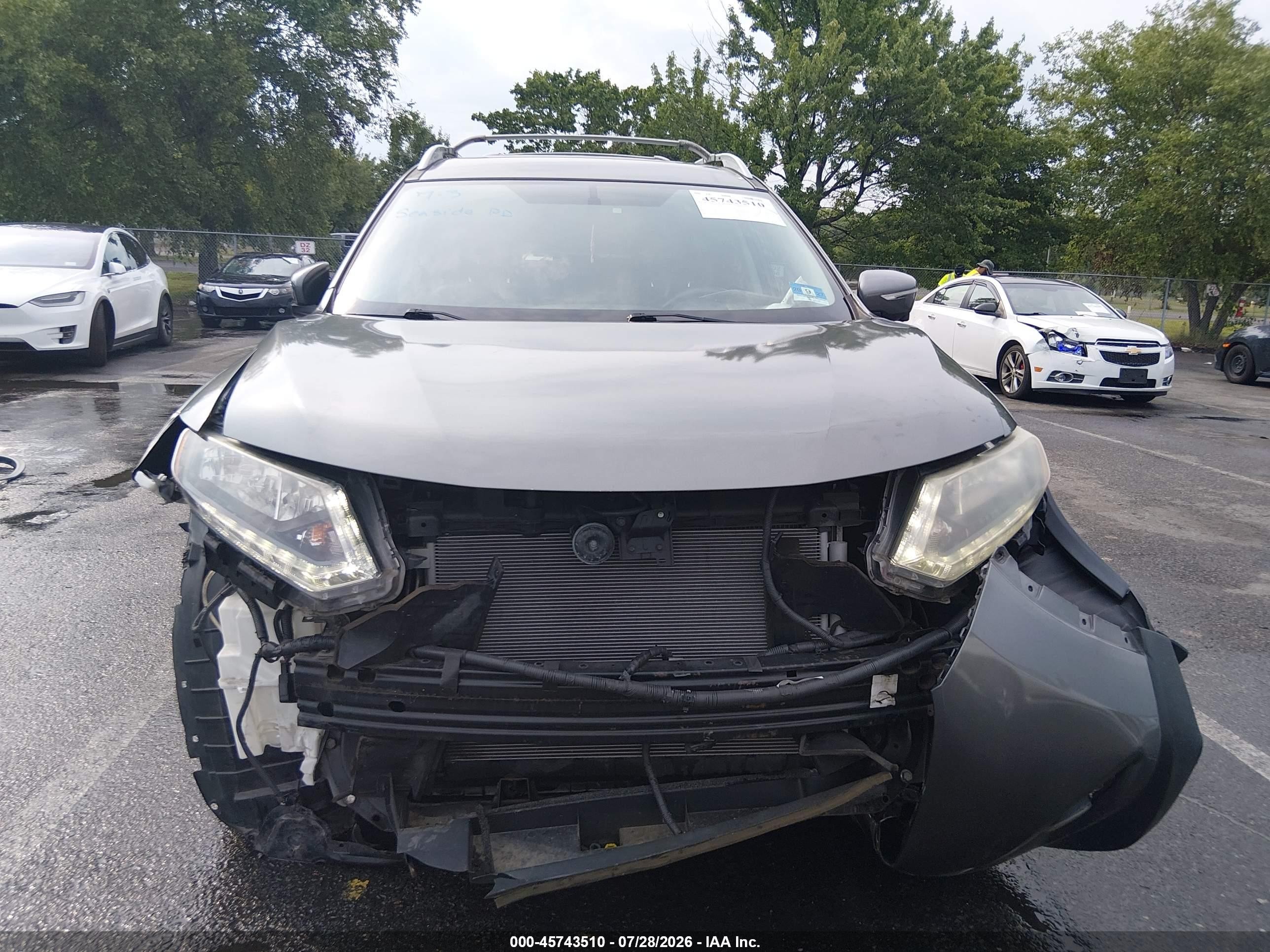2015 Nissan Rogue Sl Gray vin: 5N1AT2MV6FC814847