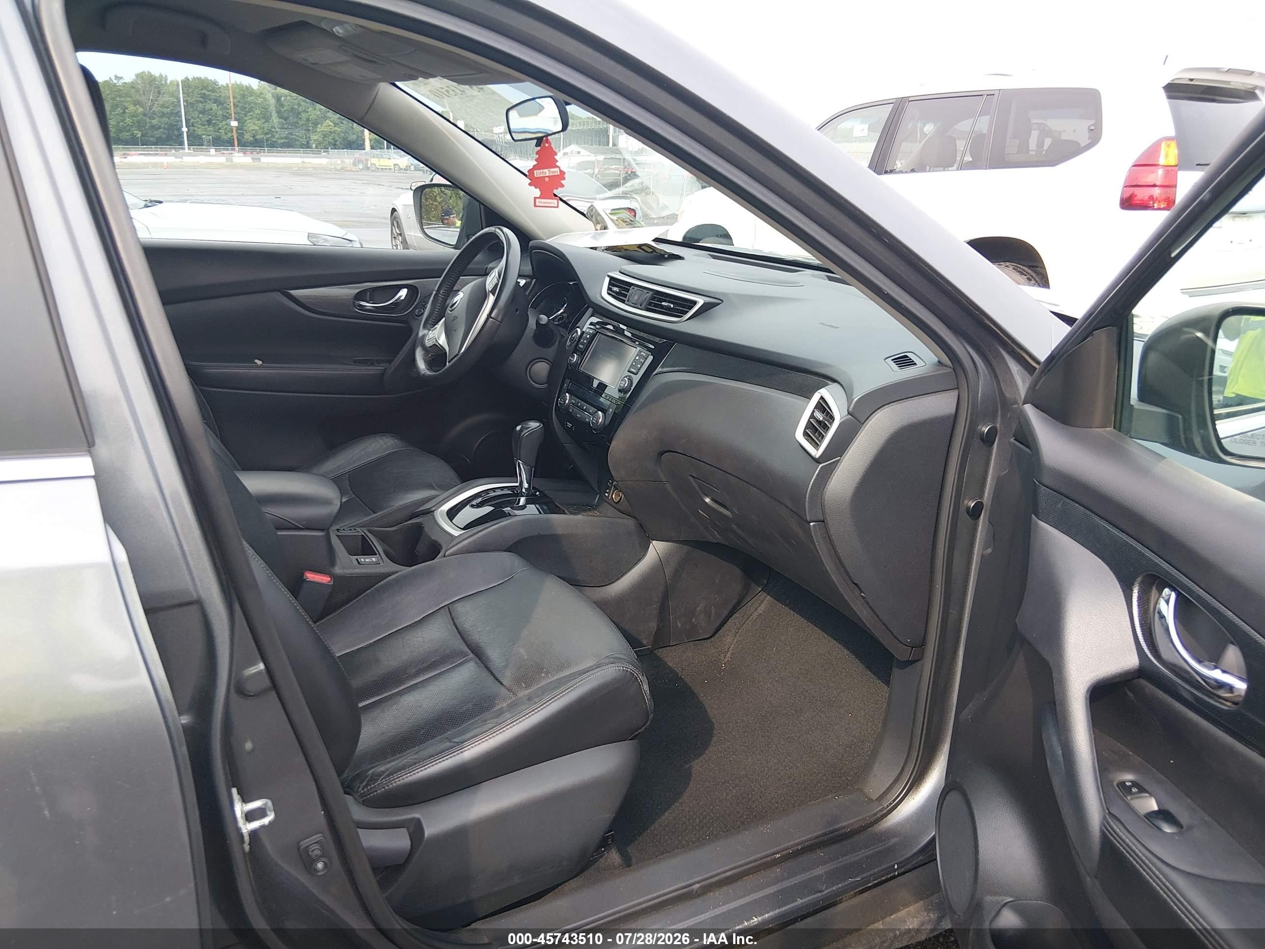 2015 Nissan Rogue Sl Gray vin: 5N1AT2MV6FC814847