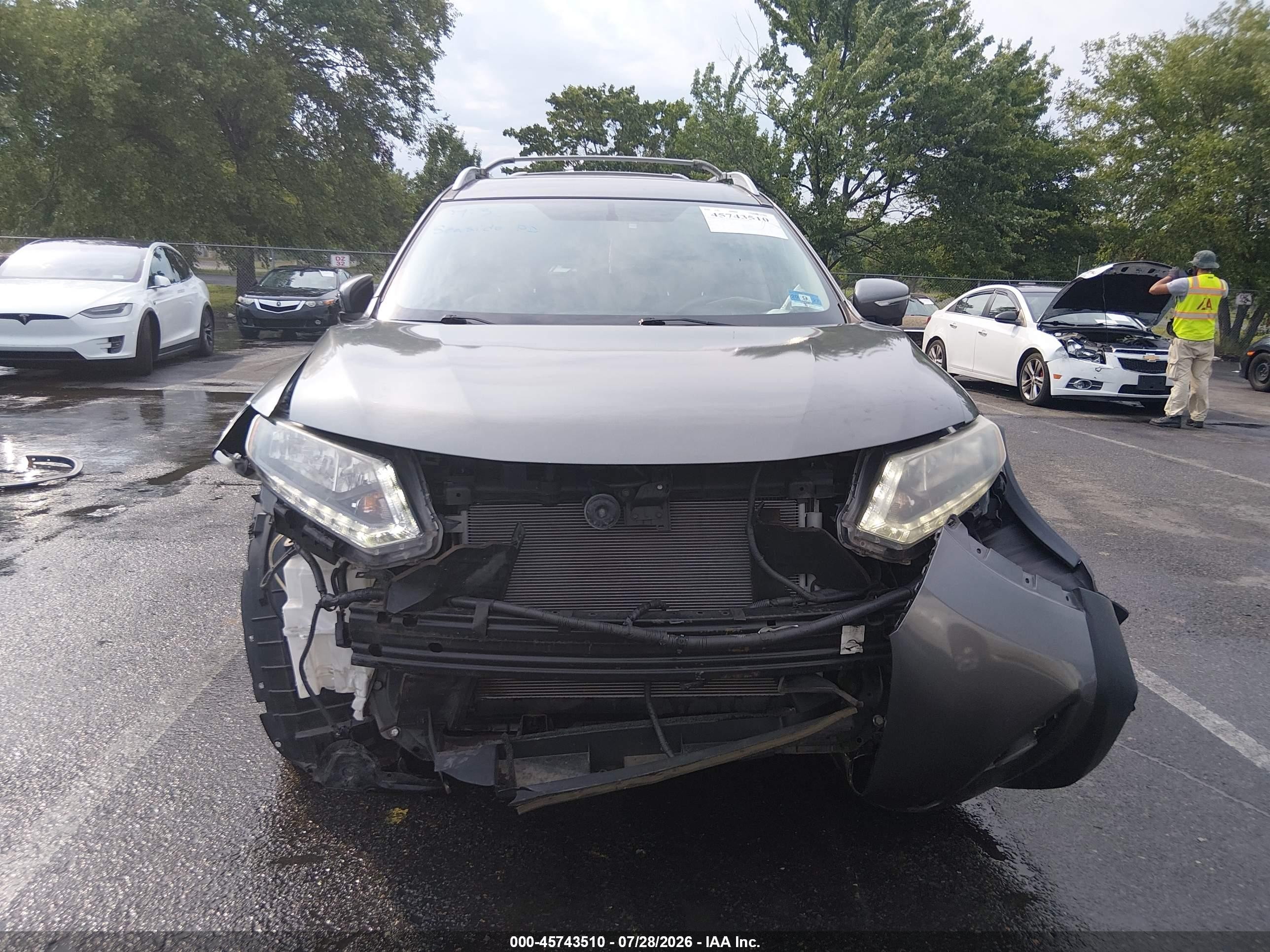2015 Nissan Rogue Sl Gray vin: 5N1AT2MV6FC814847