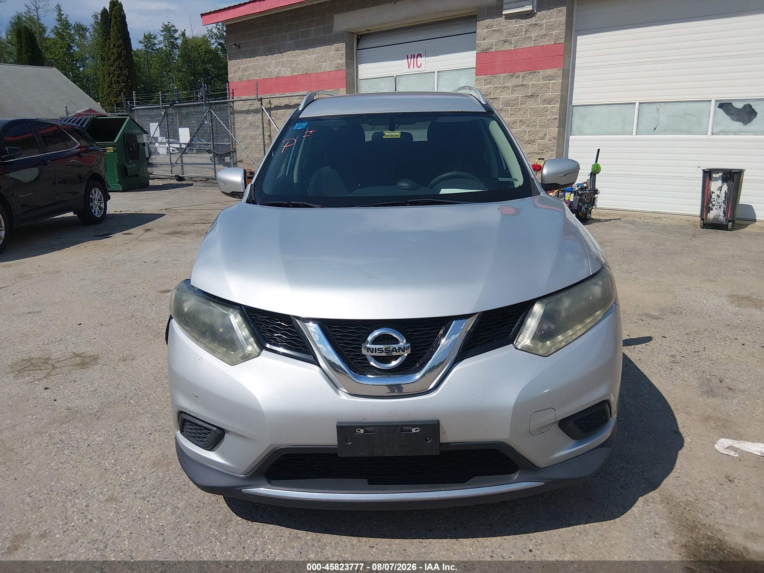 2015 Nissan Rogue Sv Серебряный vin: 5N1AT2MV6FC818056