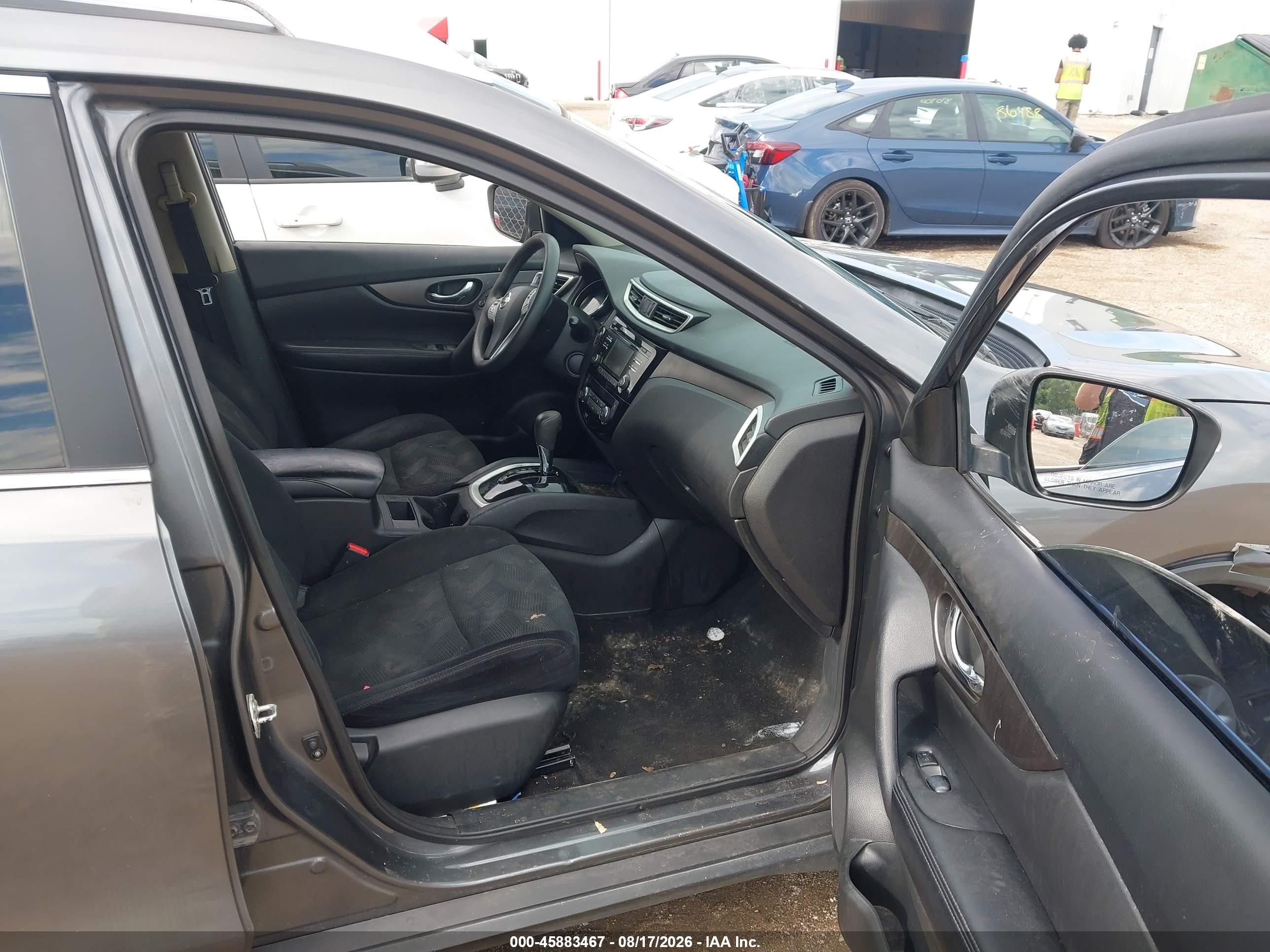 2015 Nissan Rogue Sv Серый vin: 5N1AT2MV6FC821085