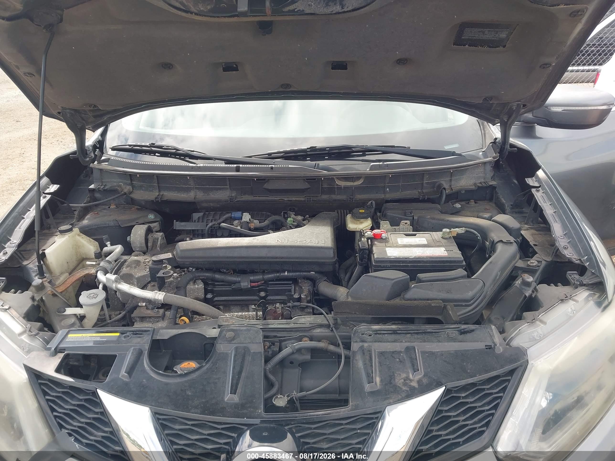 2015 Nissan Rogue Sv Серый vin: 5N1AT2MV6FC821085