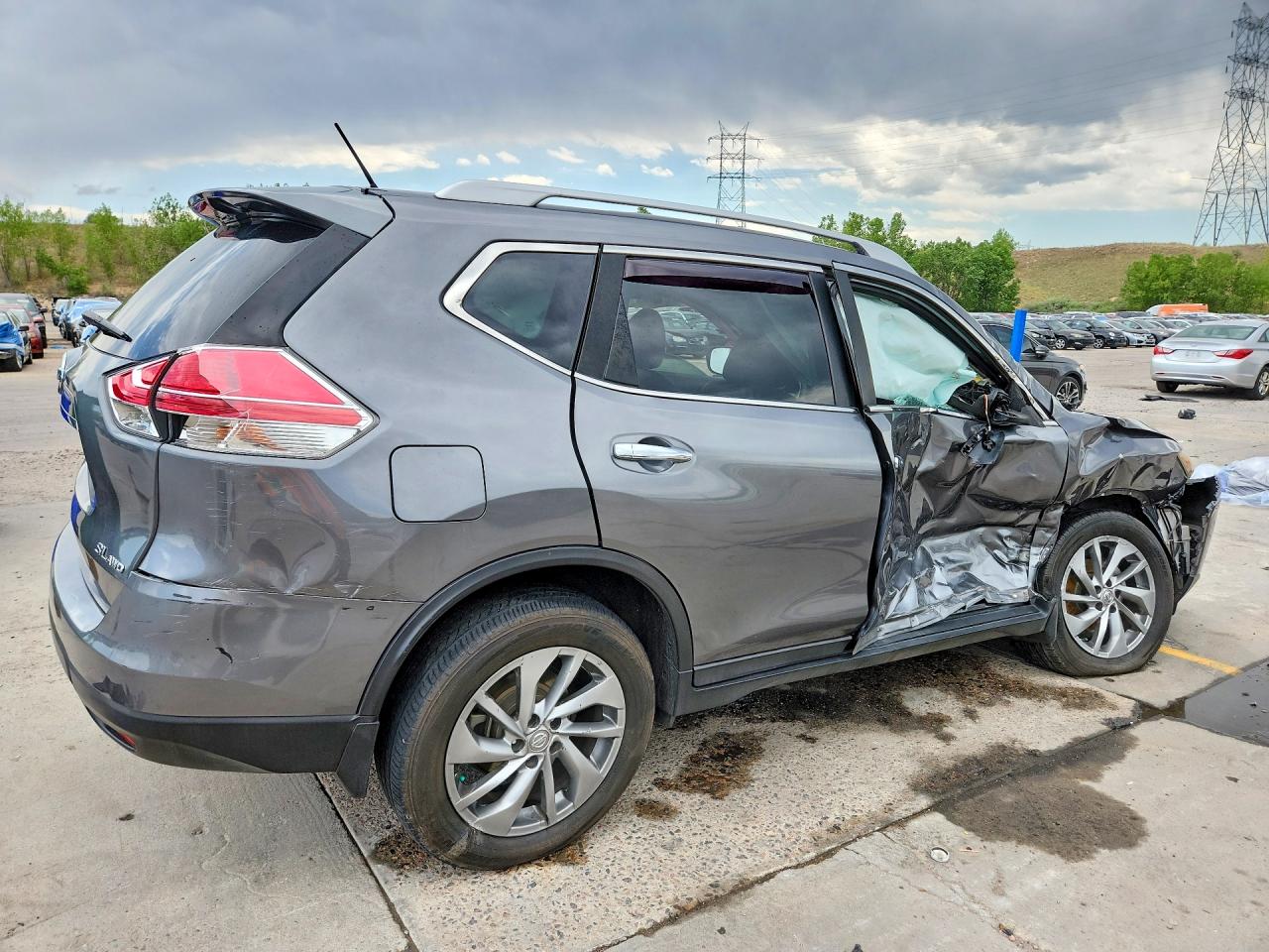 2015 Nissan Rogue Sl Charcoal vin: 5N1AT2MV6FC834287