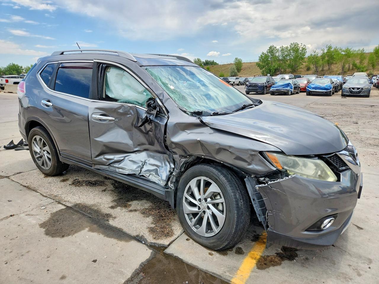 2015 Nissan Rogue Sl Charcoal vin: 5N1AT2MV6FC834287
