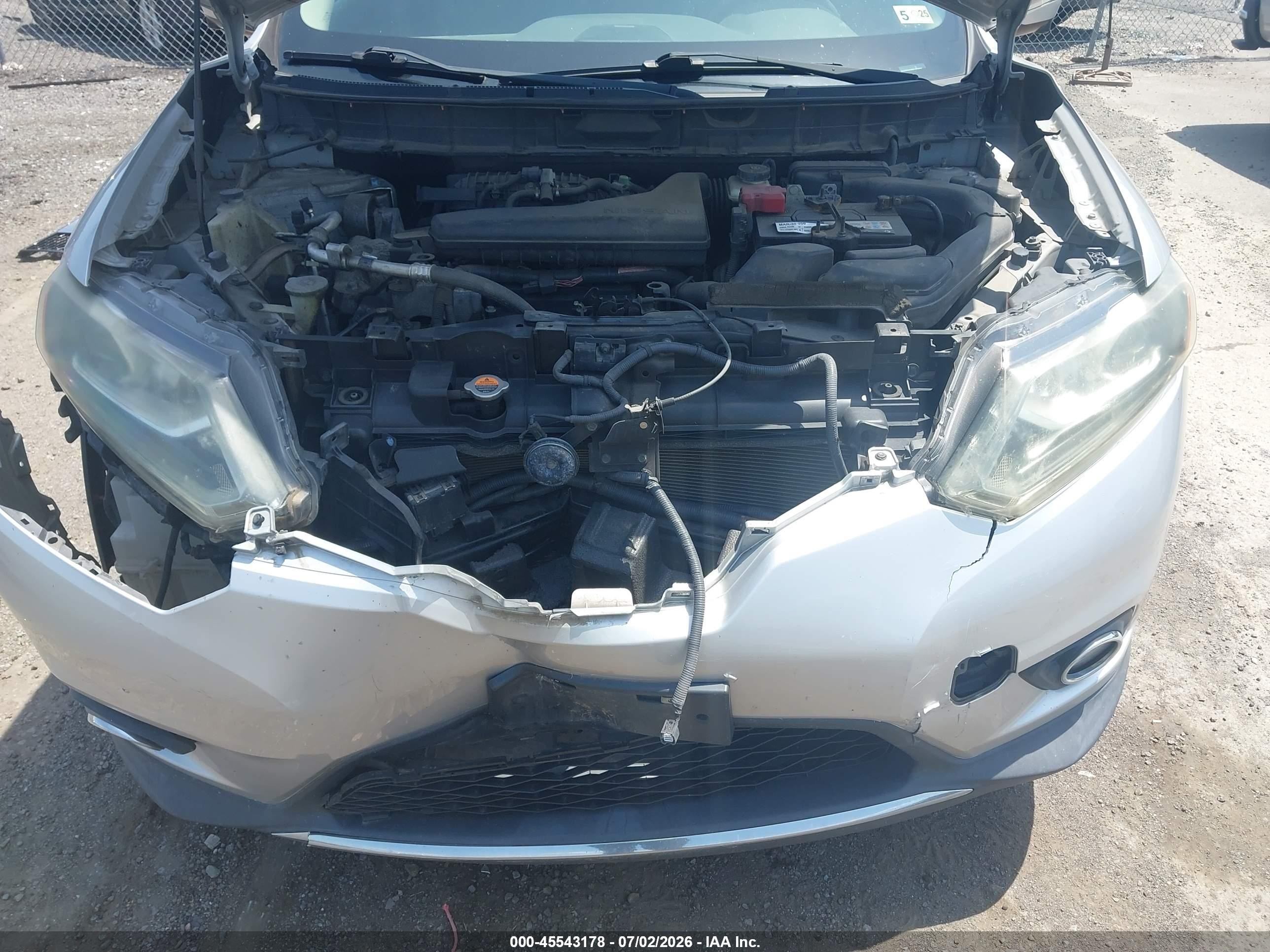 2015 Nissan Rogue Sl Silver vin: 5N1AT2MV6FC845645