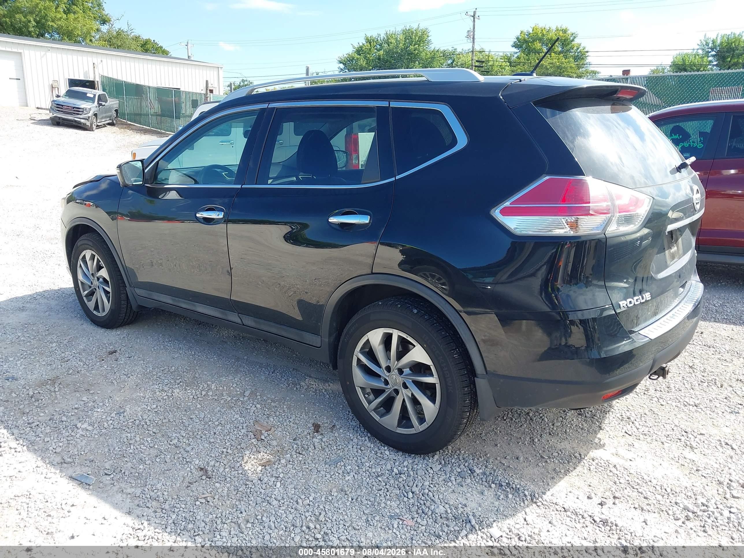 2015 Nissan Rogue Sl Черный vin: 5N1AT2MV6FC849887