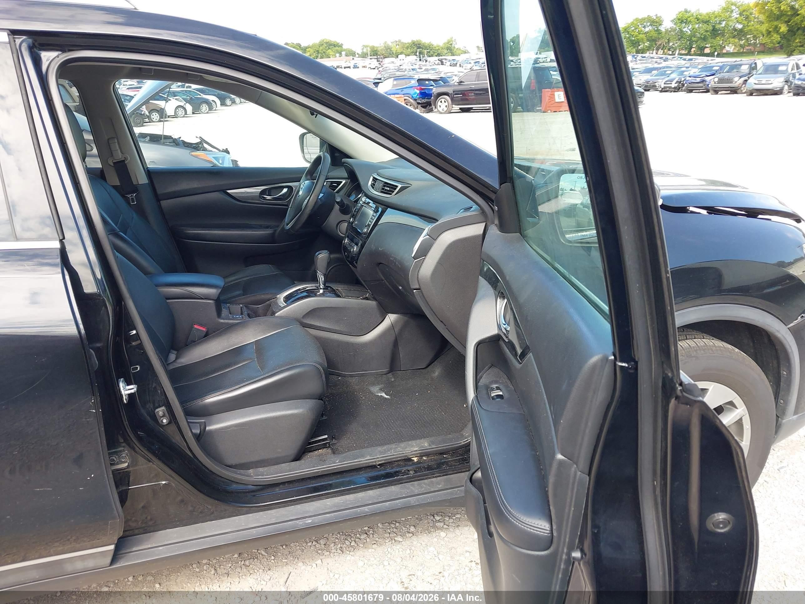 2015 Nissan Rogue Sl Черный vin: 5N1AT2MV6FC849887