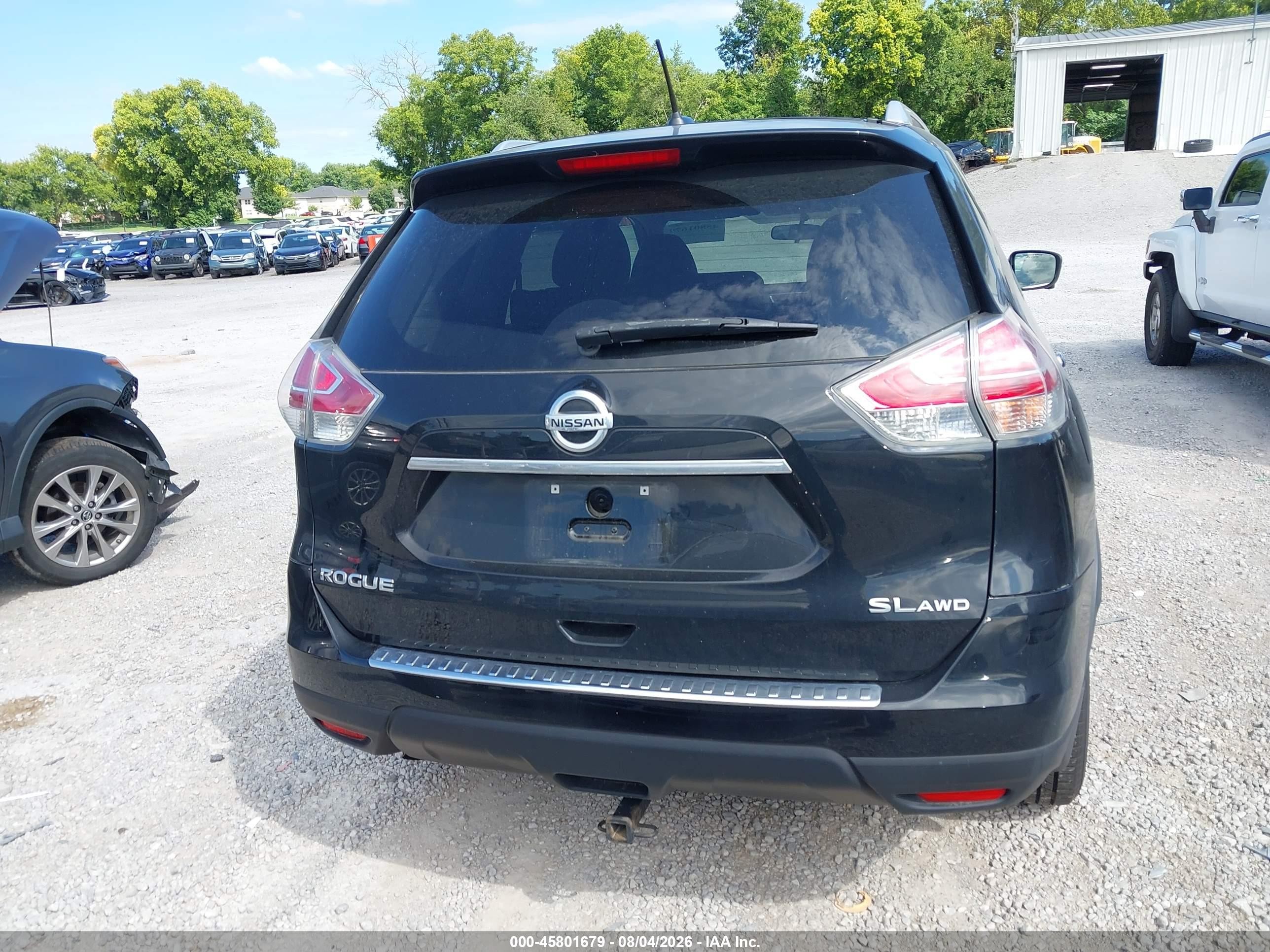 2015 Nissan Rogue Sl Черный vin: 5N1AT2MV6FC849887