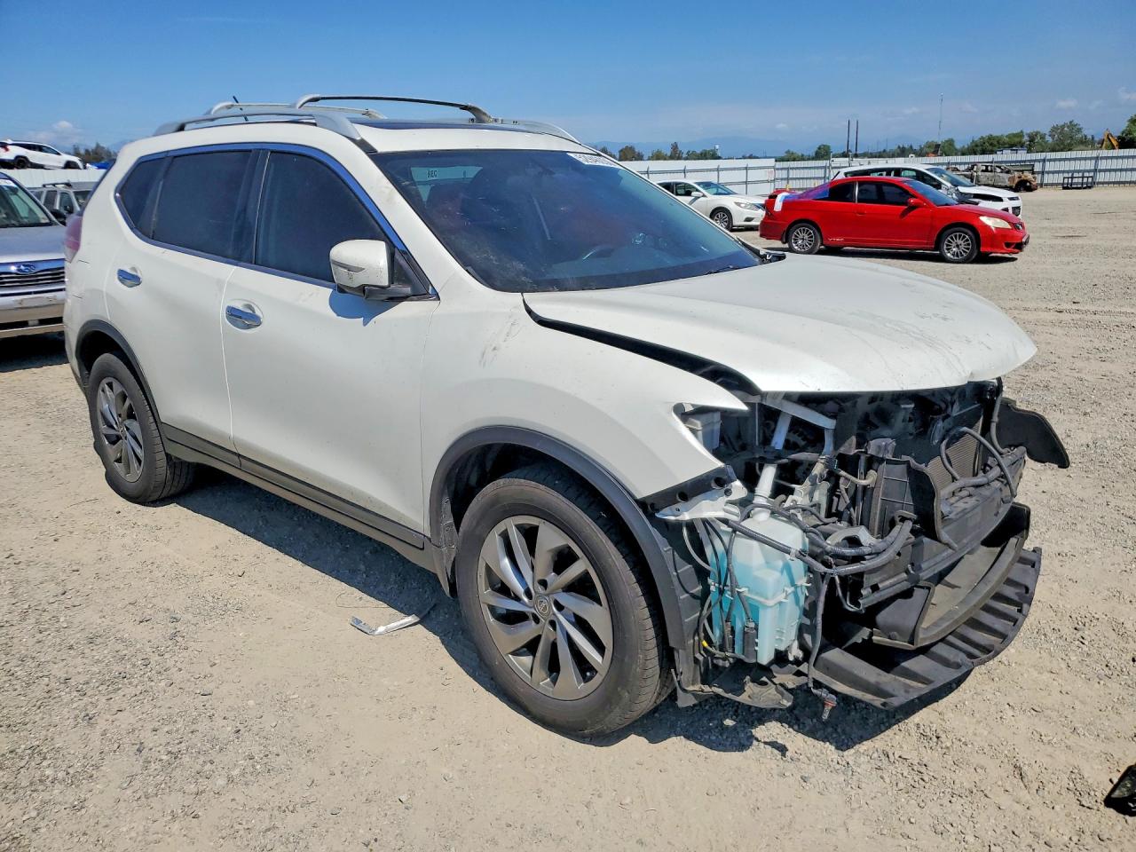 2015 Nissan Rogue Sl White vin: 5N1AT2MV6FC854636