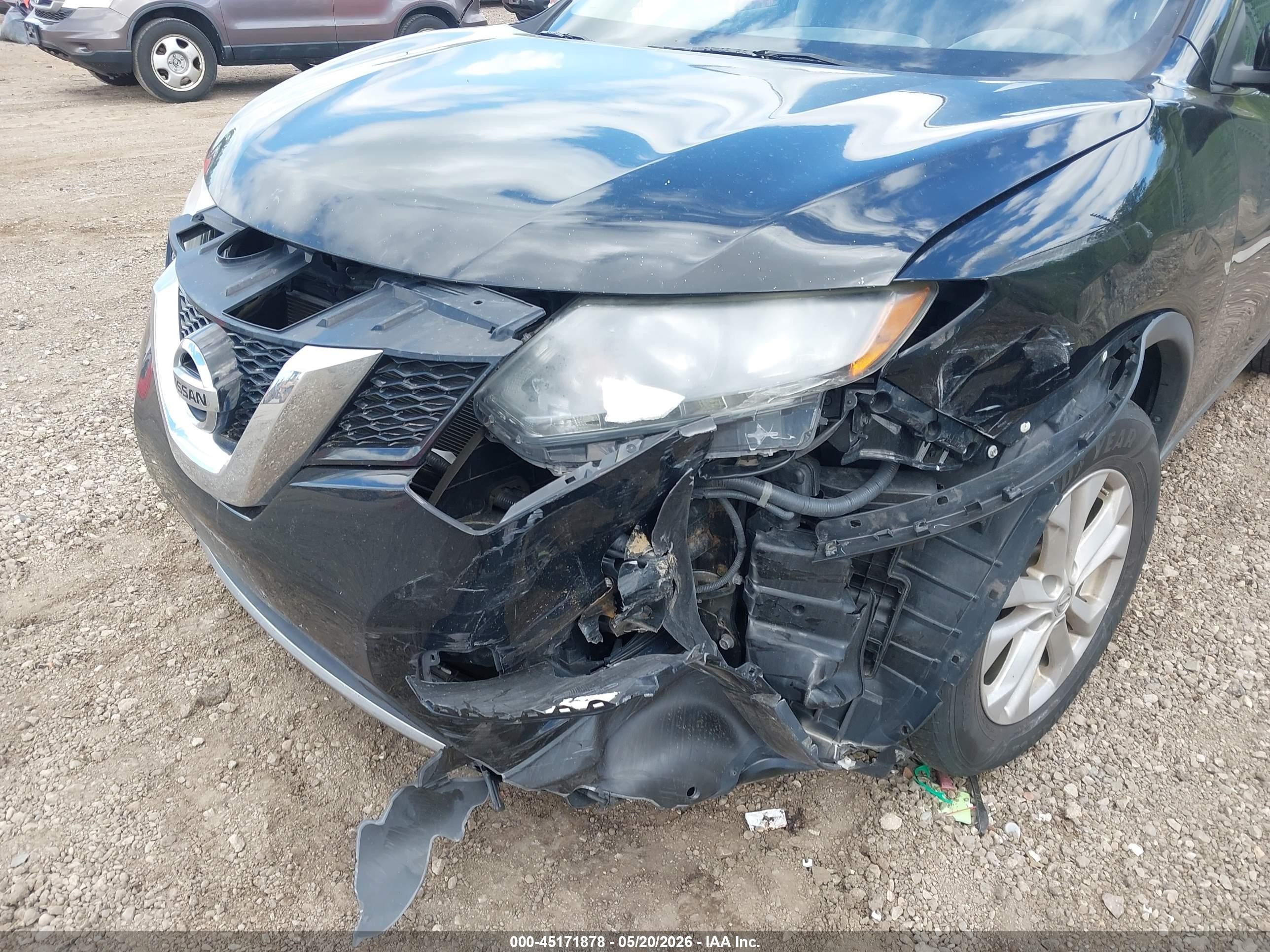 2015 Nissan Rogue Sv Black vin: 5N1AT2MV6FC870299