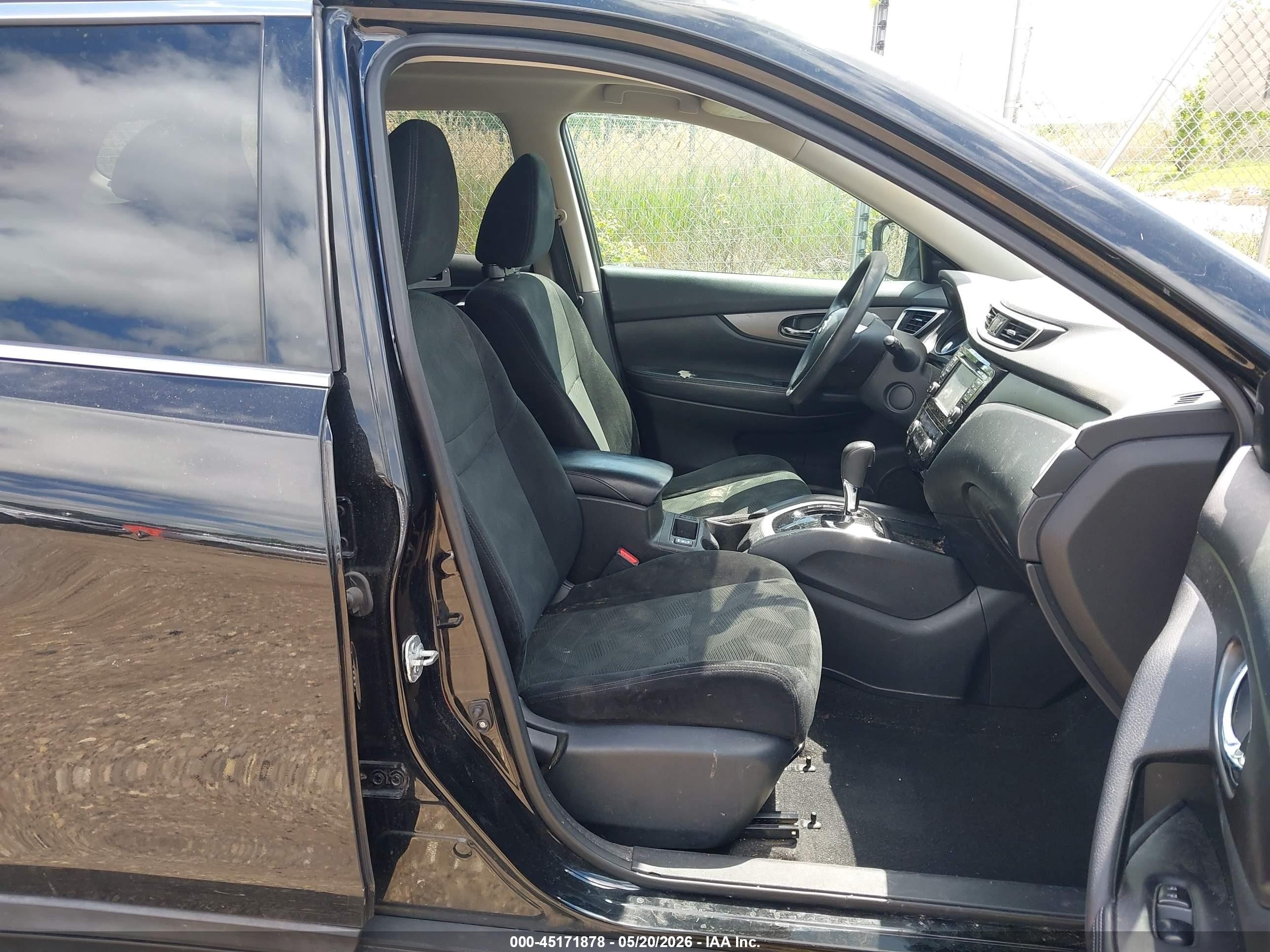 2015 Nissan Rogue Sv Black vin: 5N1AT2MV6FC870299