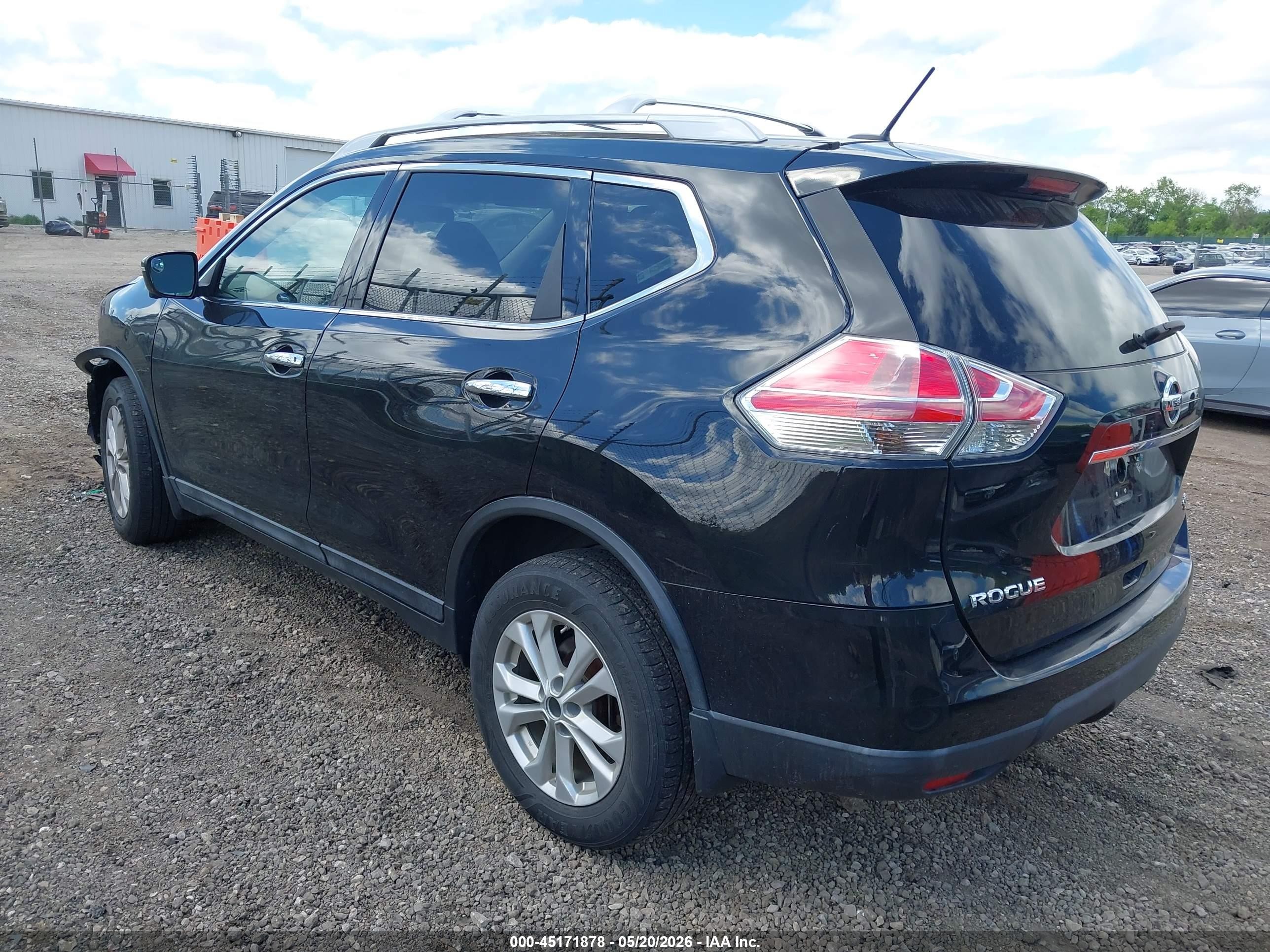 2015 Nissan Rogue Sv Black vin: 5N1AT2MV6FC870299