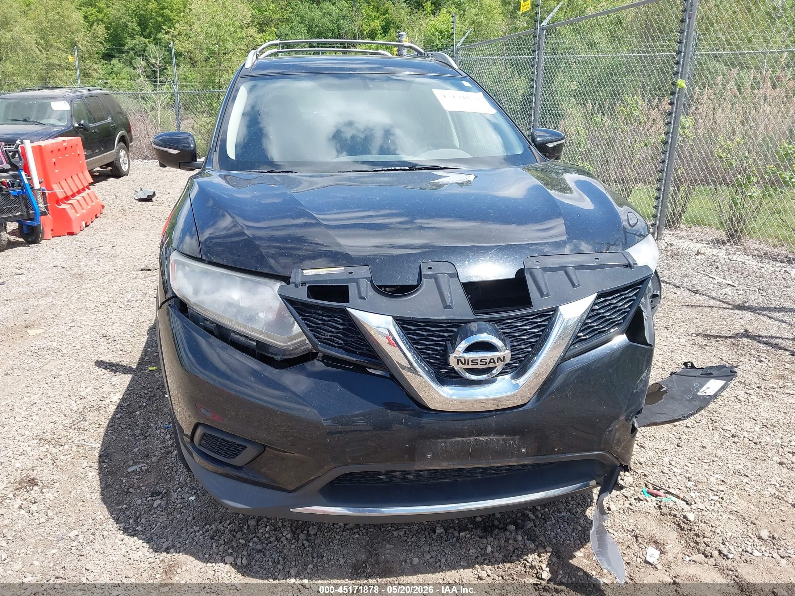 2015 Nissan Rogue Sv Black vin: 5N1AT2MV6FC870299