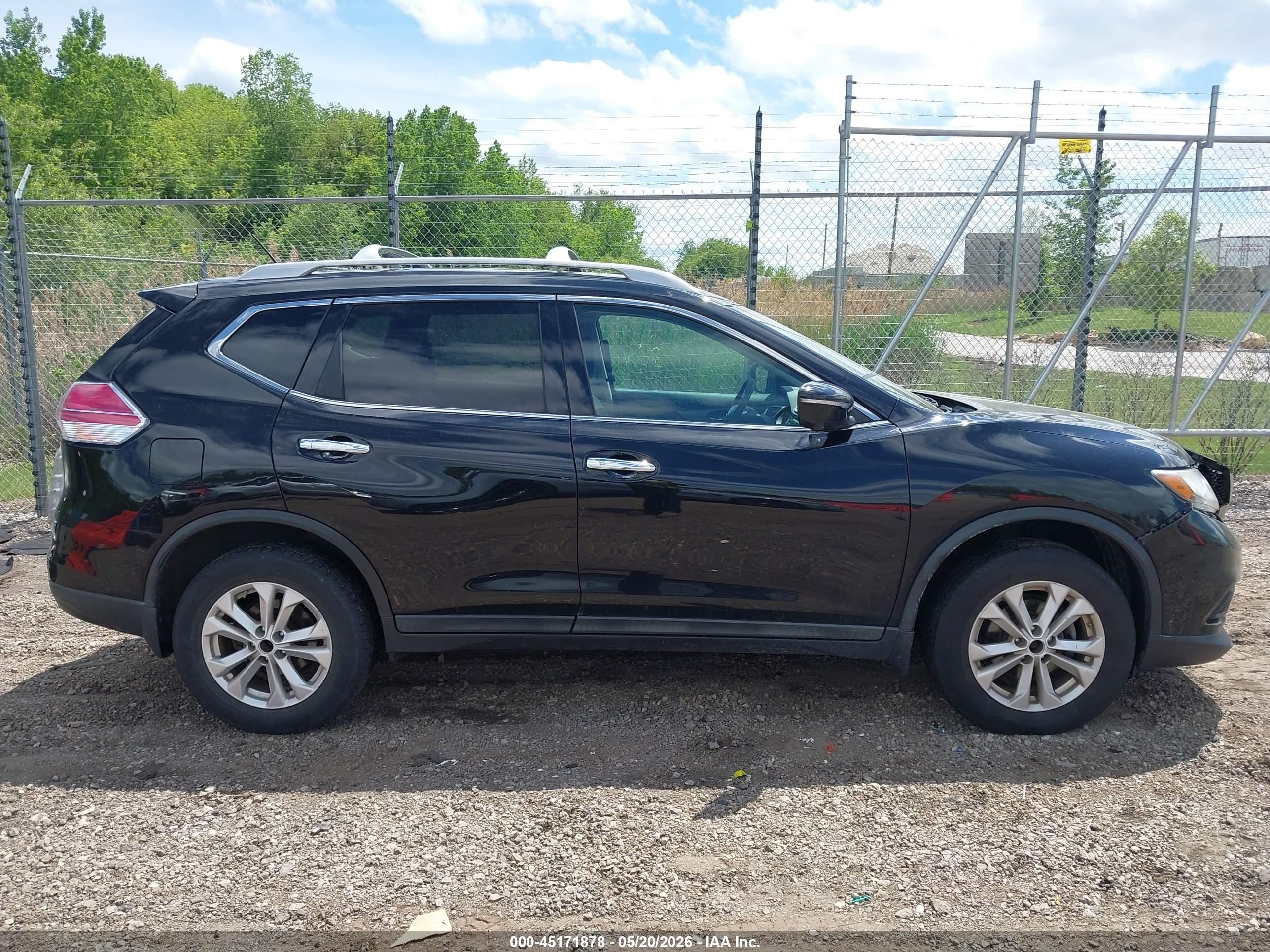 2015 Nissan Rogue Sv Black vin: 5N1AT2MV6FC870299