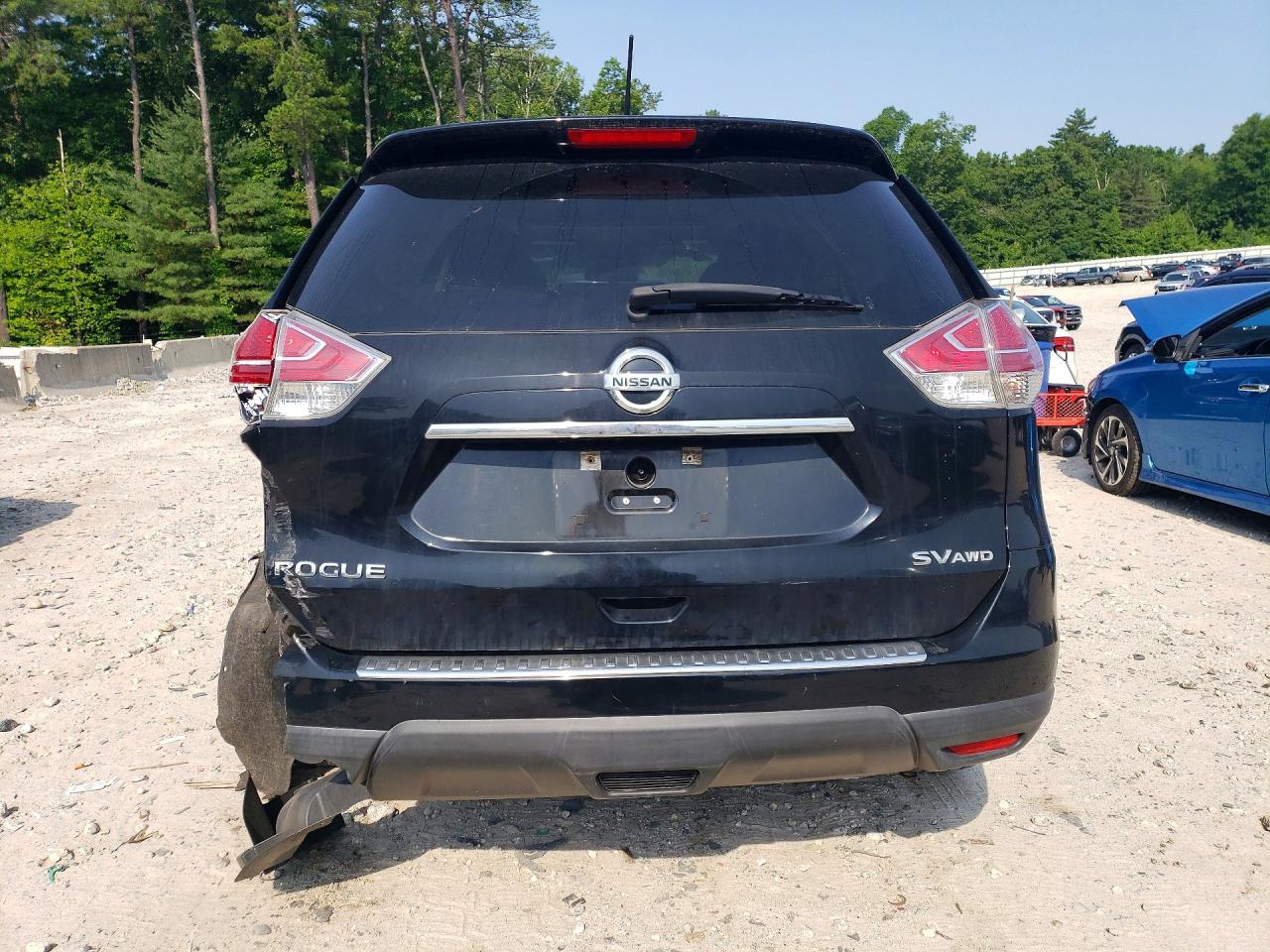 2015 Nissan Rogue Sv Black vin: 5N1AT2MV6FC871923