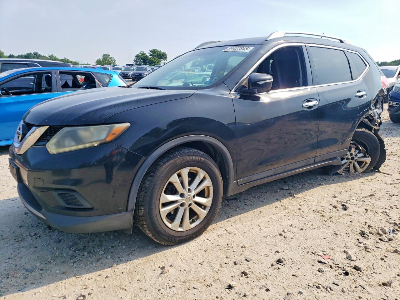 2015 Nissan Rogue Sv Black vin: 5N1AT2MV6FC871923