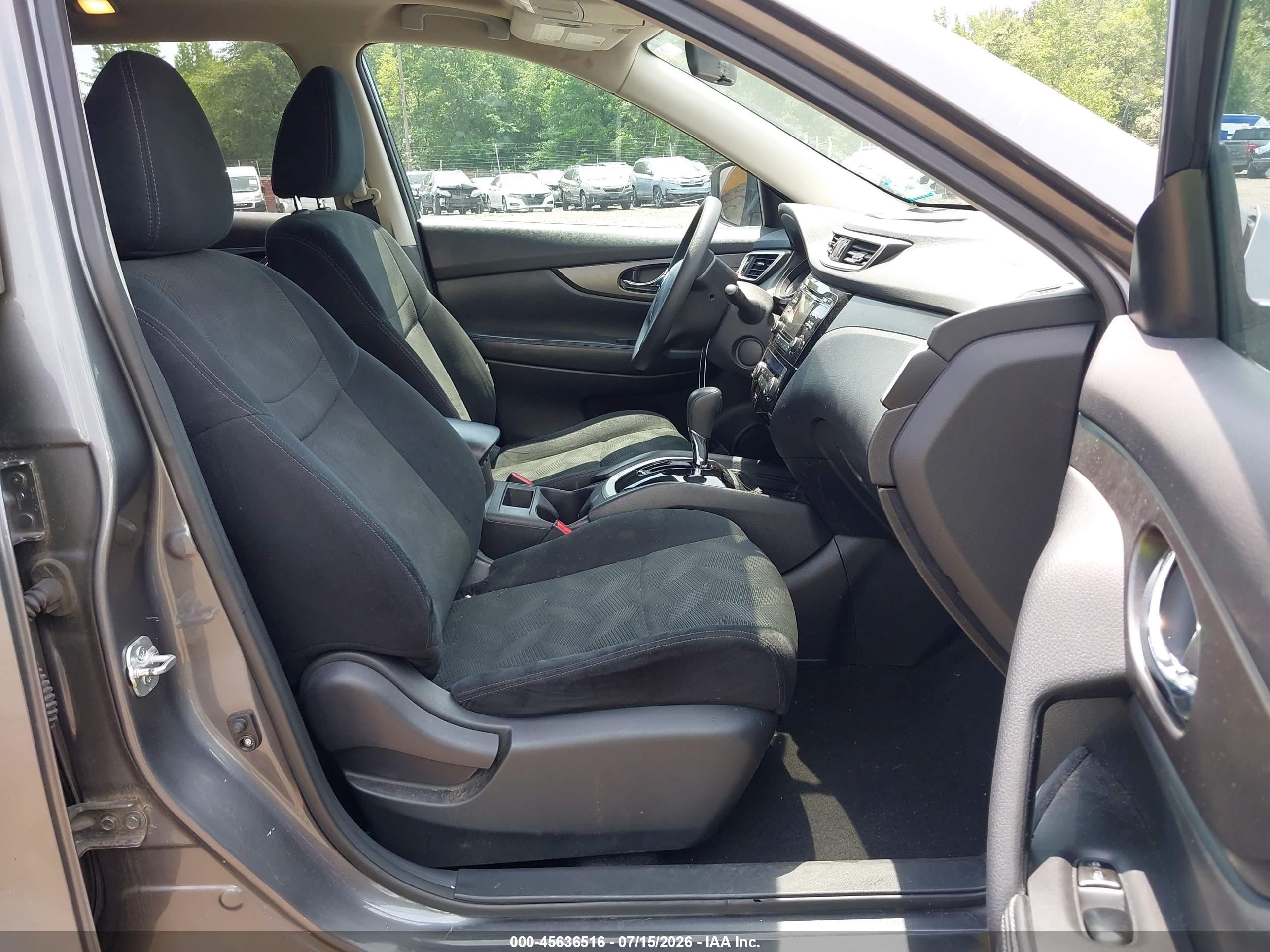 2015 Nissan Rogue Sv Gray vin: 5N1AT2MV6FC882159