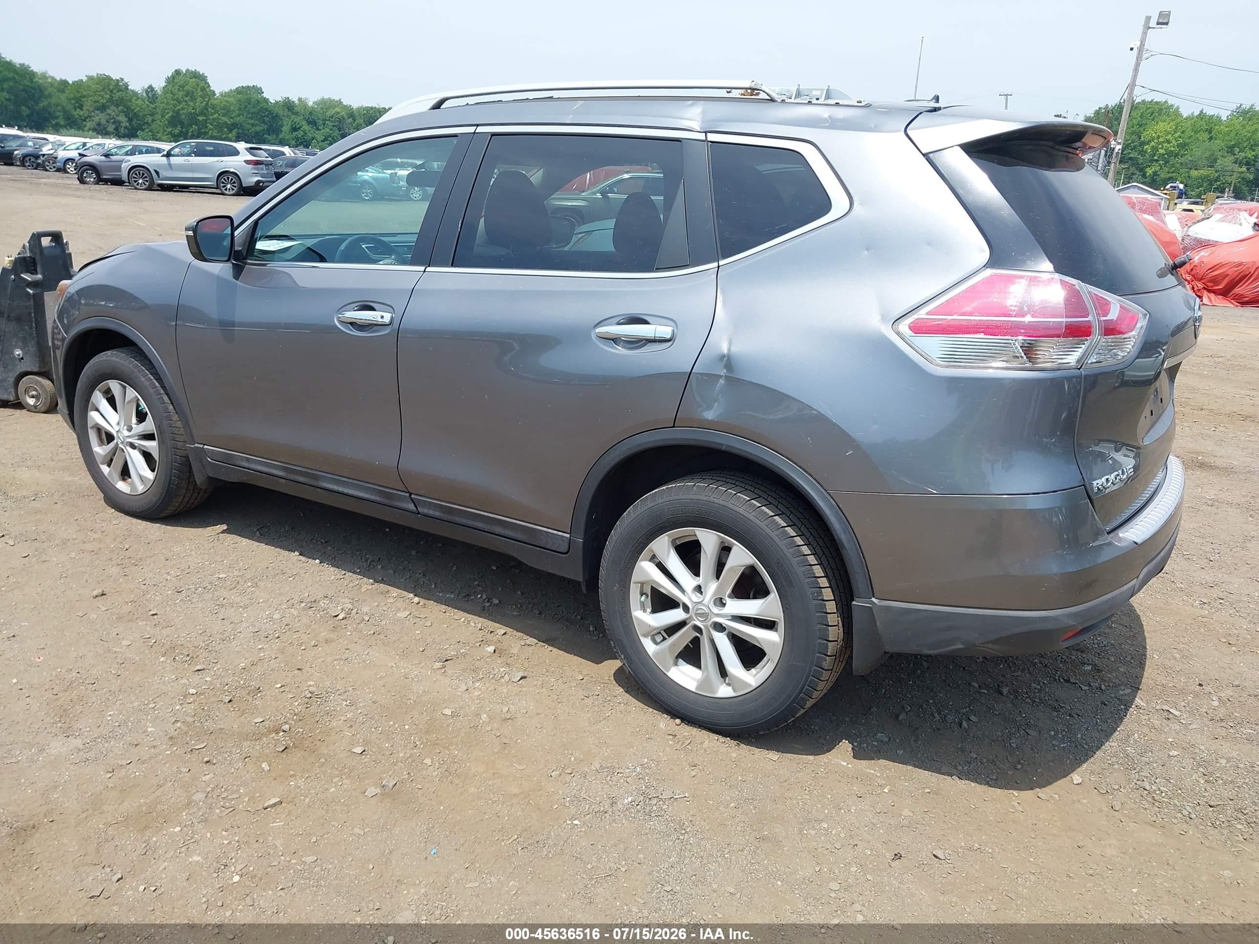 2015 Nissan Rogue Sv Gray vin: 5N1AT2MV6FC882159