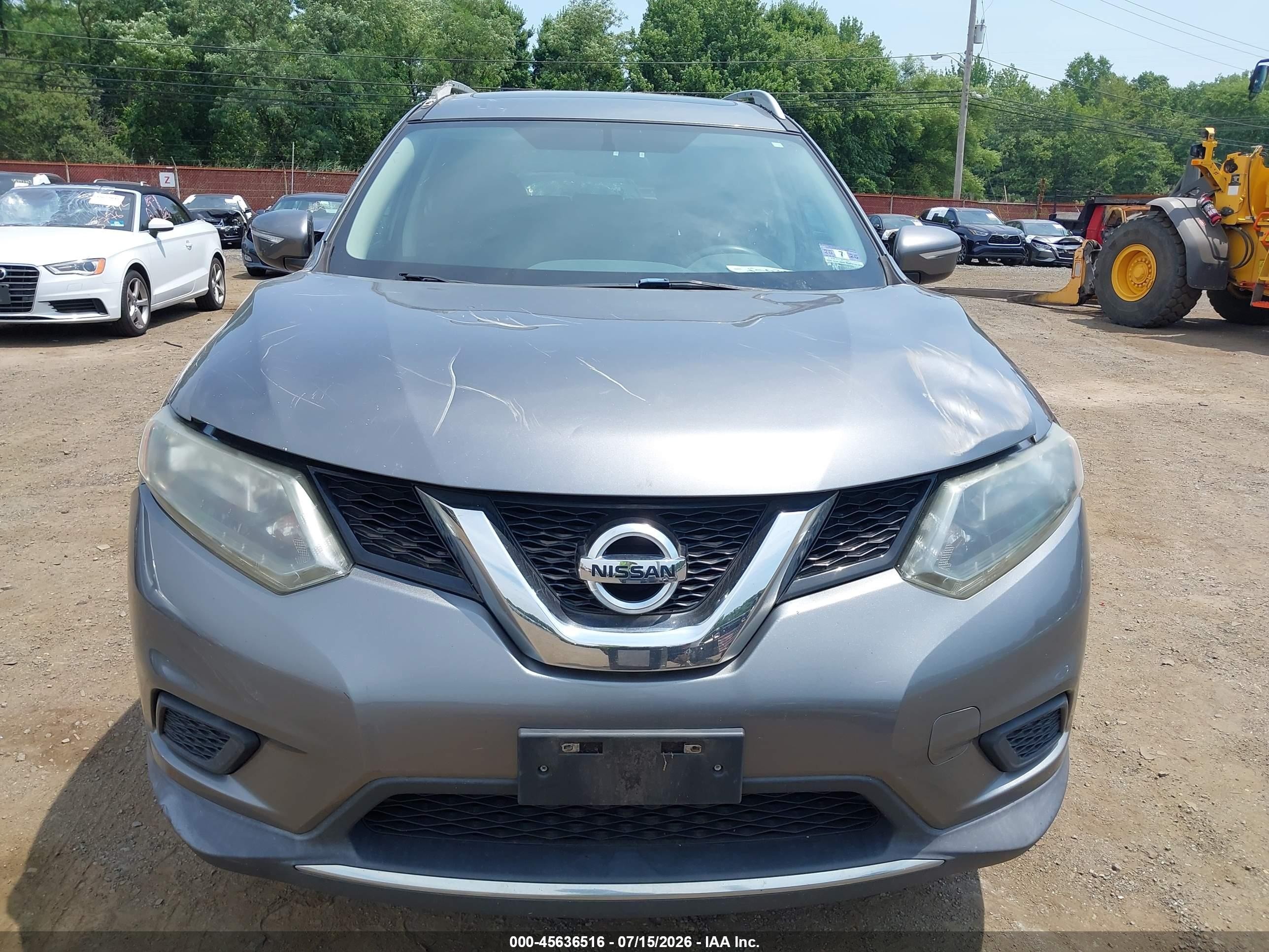 2015 Nissan Rogue Sv Gray vin: 5N1AT2MV6FC882159