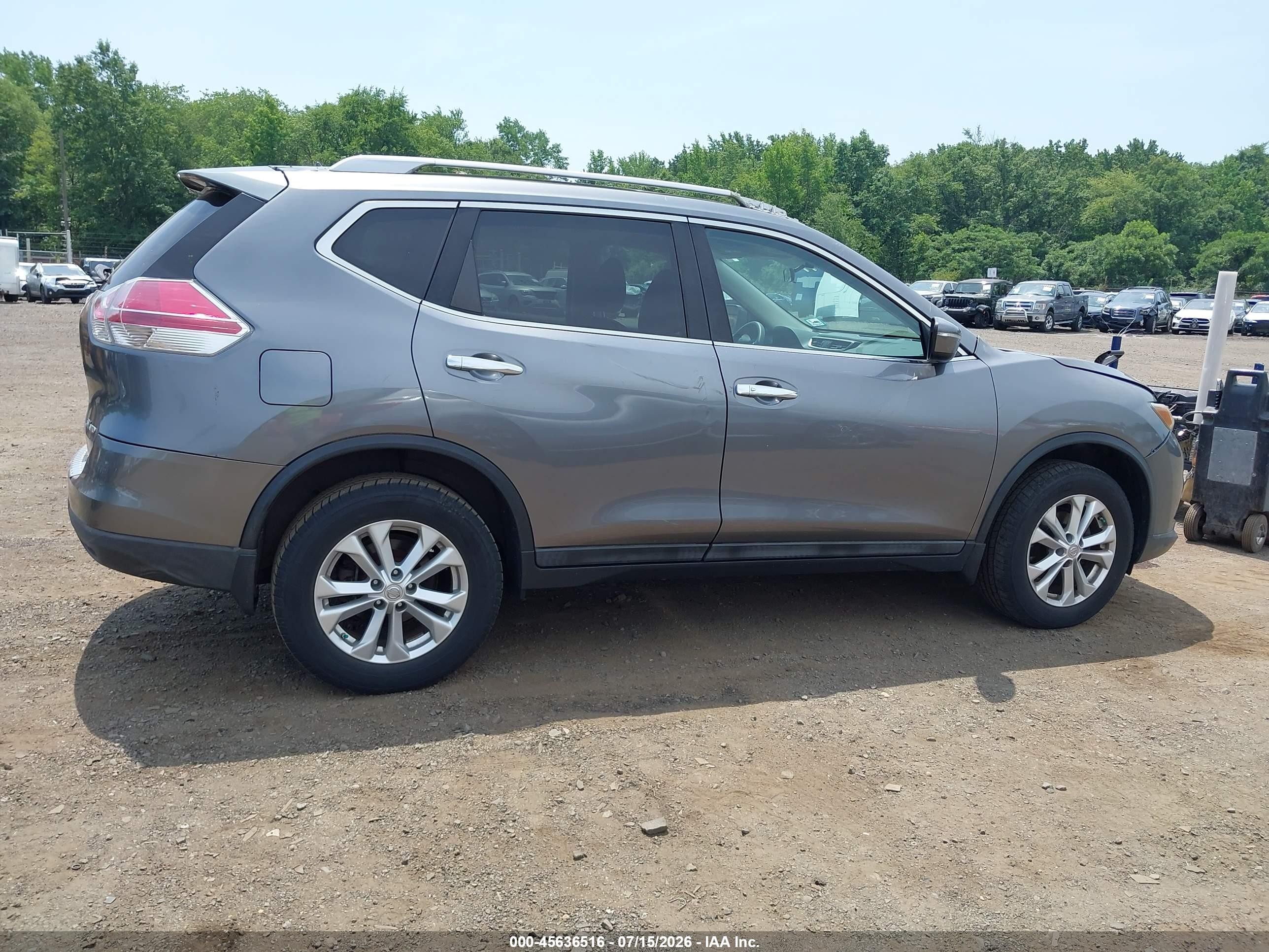 2015 Nissan Rogue Sv Gray vin: 5N1AT2MV6FC882159