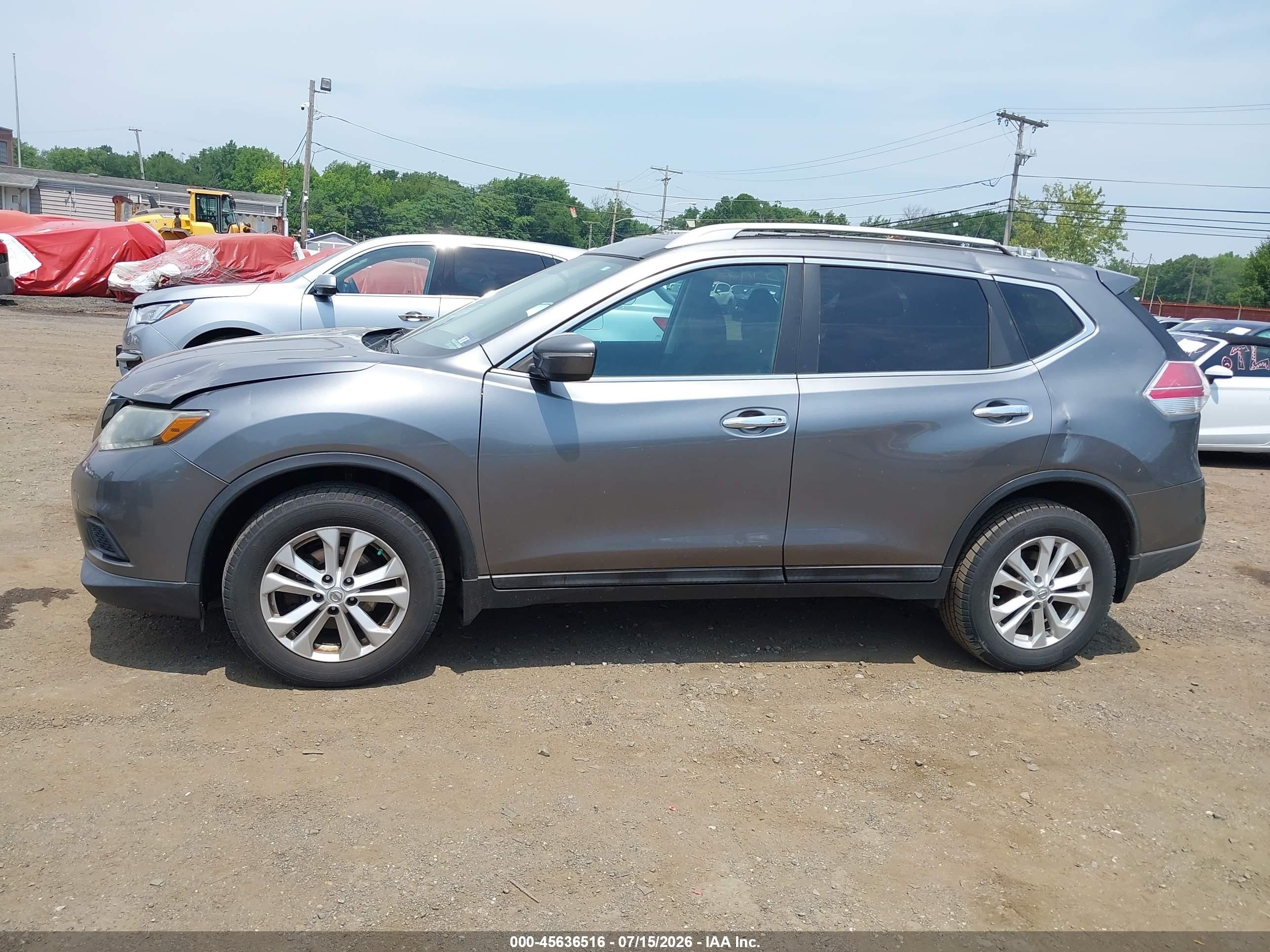 2015 Nissan Rogue Sv Gray vin: 5N1AT2MV6FC882159