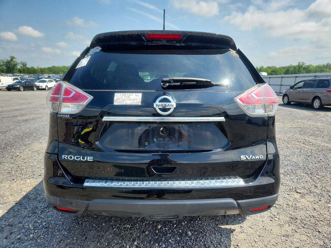 2015 Nissan Rogue Sv Black vin: 5N1AT2MV6FC896627
