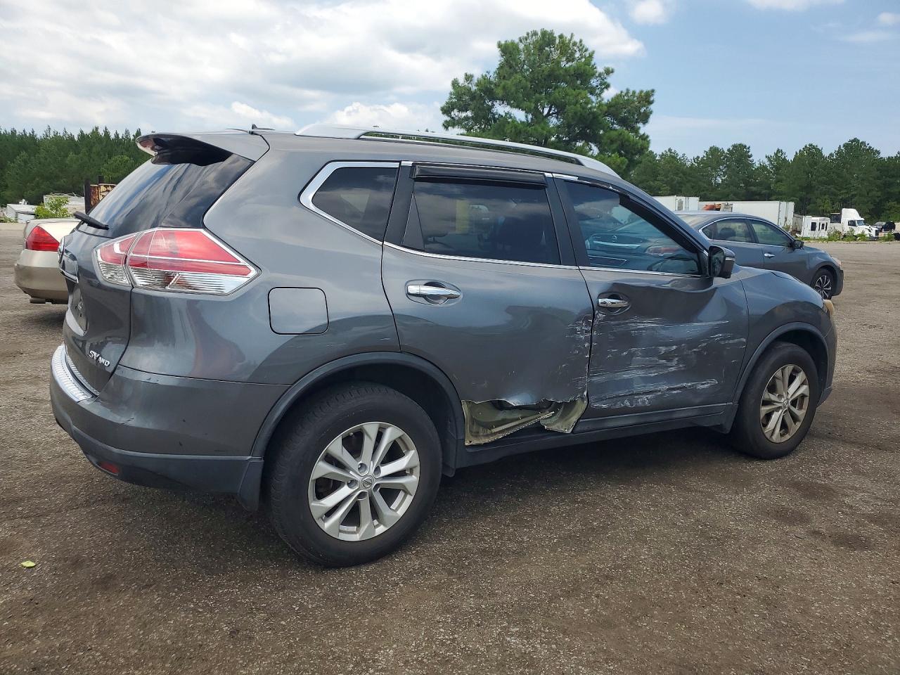 2015 Nissan Rogue Sv Gray vin: 5N1AT2MV6FC909702