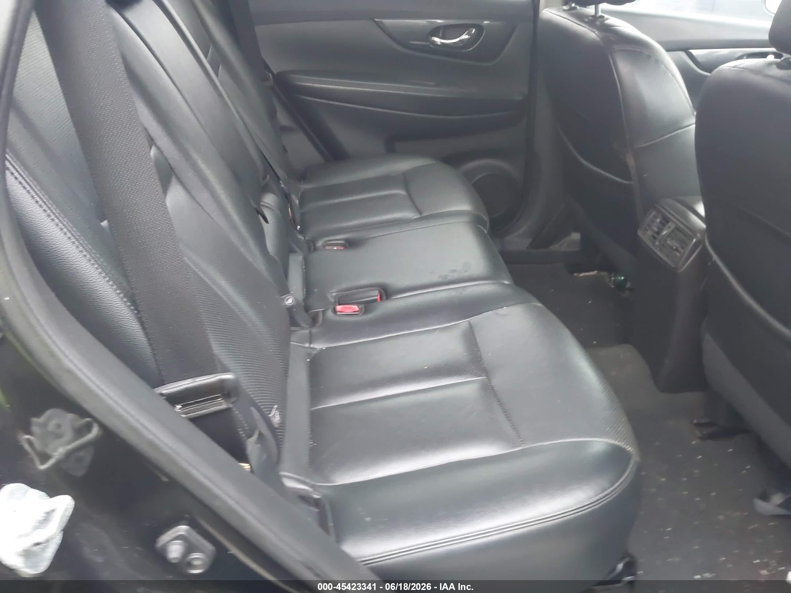 2015 Nissan Rogue Sl Black vin: 5N1AT2MV6FC911207