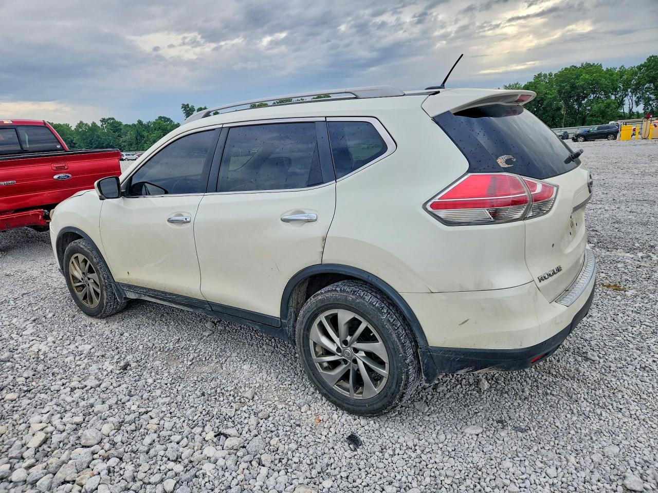 2015 Nissan Rogue Sl White vin: 5N1AT2MV6FC911675