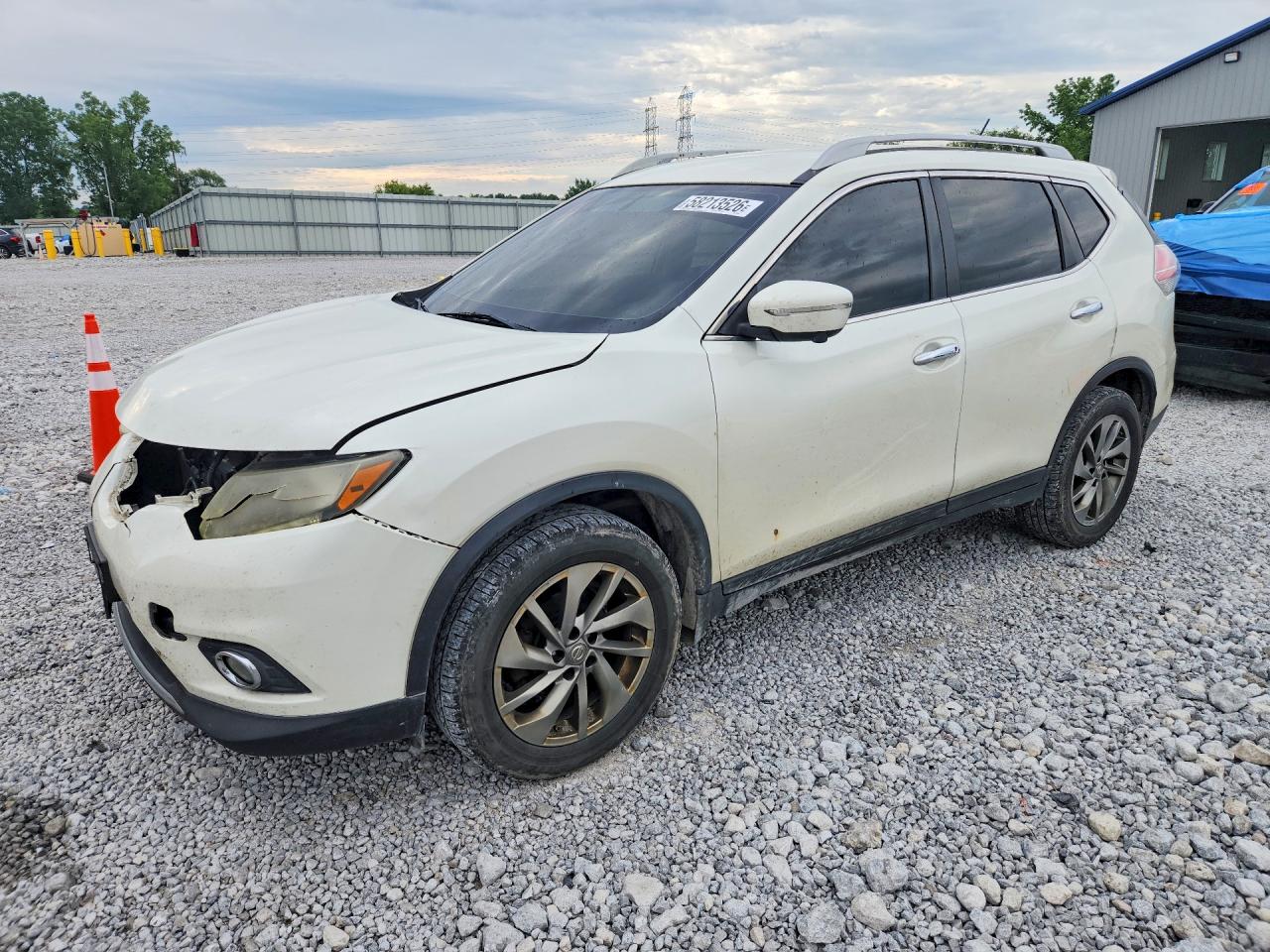 2015 Nissan Rogue Sl Белый vin: 5N1AT2MV6FC911675