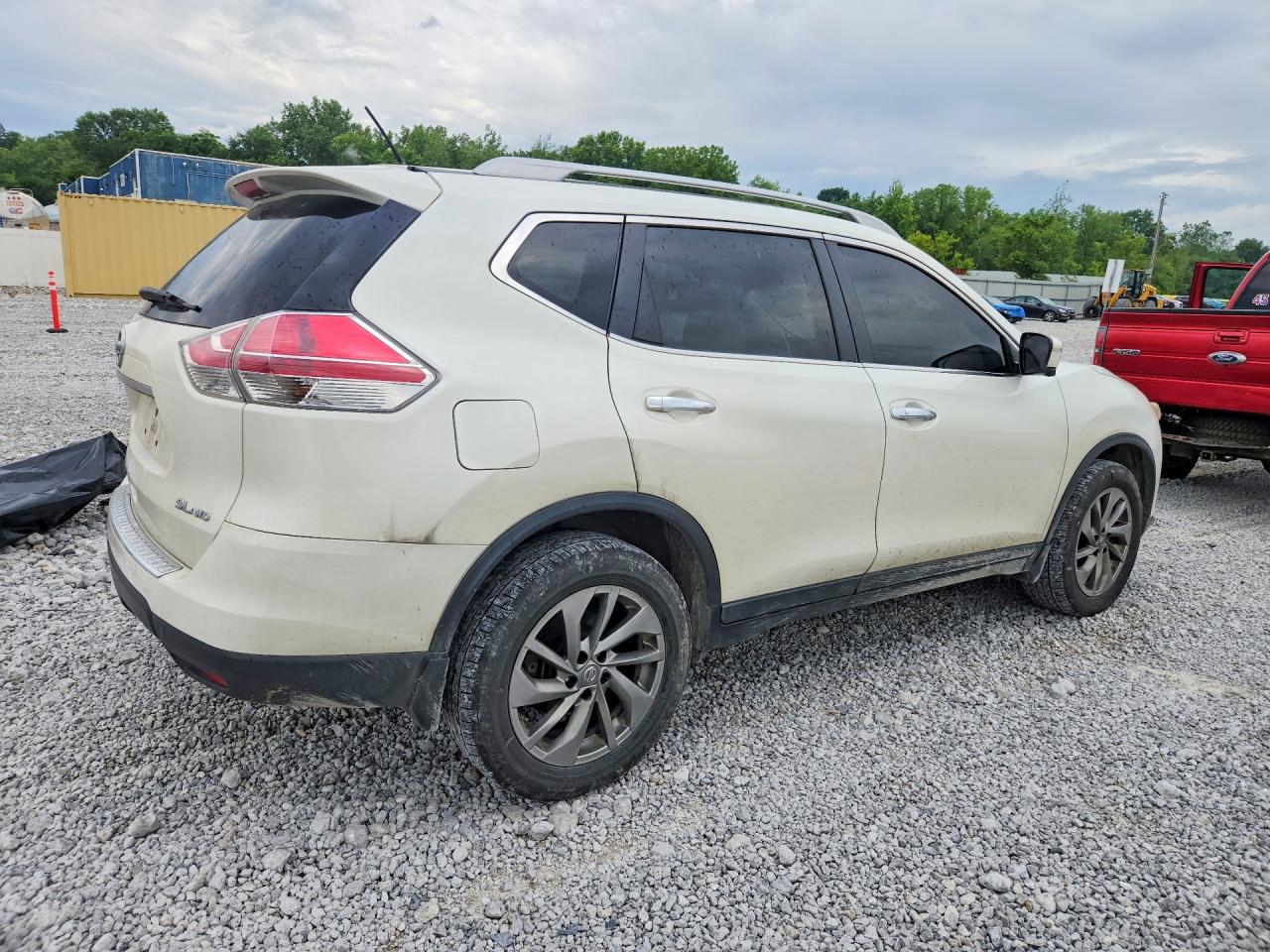 2015 Nissan Rogue Sl White vin: 5N1AT2MV6FC911675