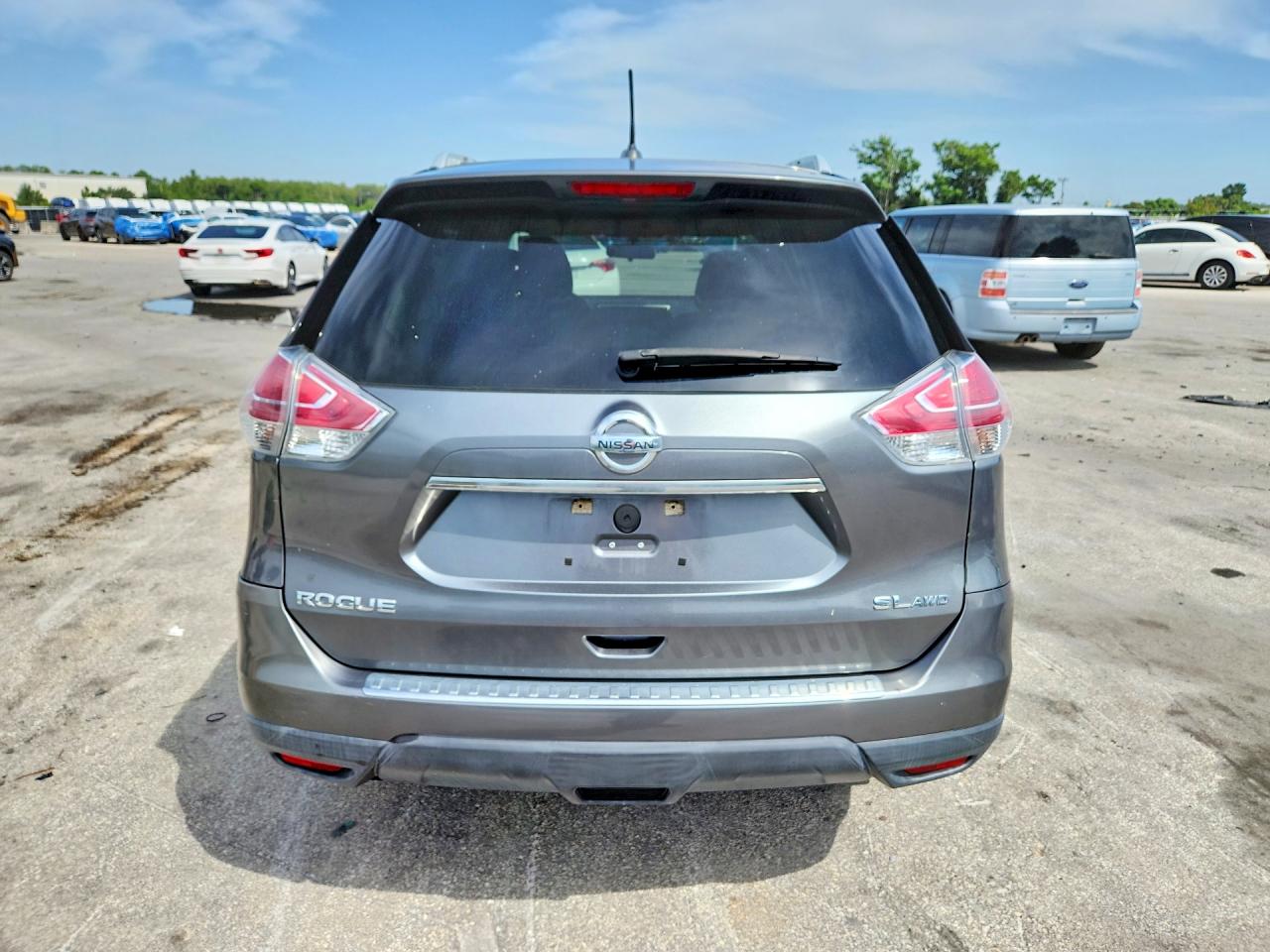 2015 Nissan Rogue Sl Серый vin: 5N1AT2MV6FC916584
