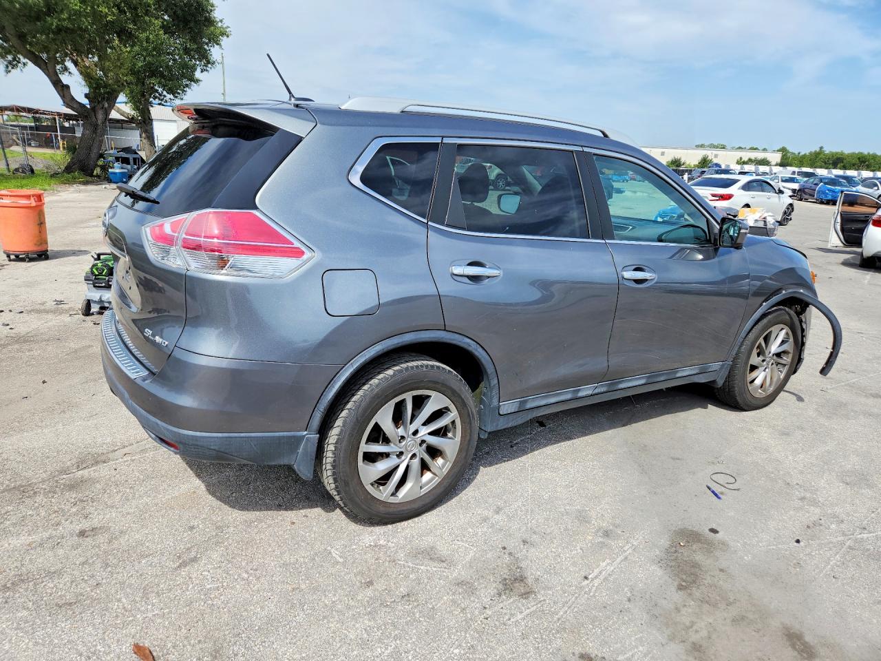 2015 Nissan Rogue Sl Серый vin: 5N1AT2MV6FC916584