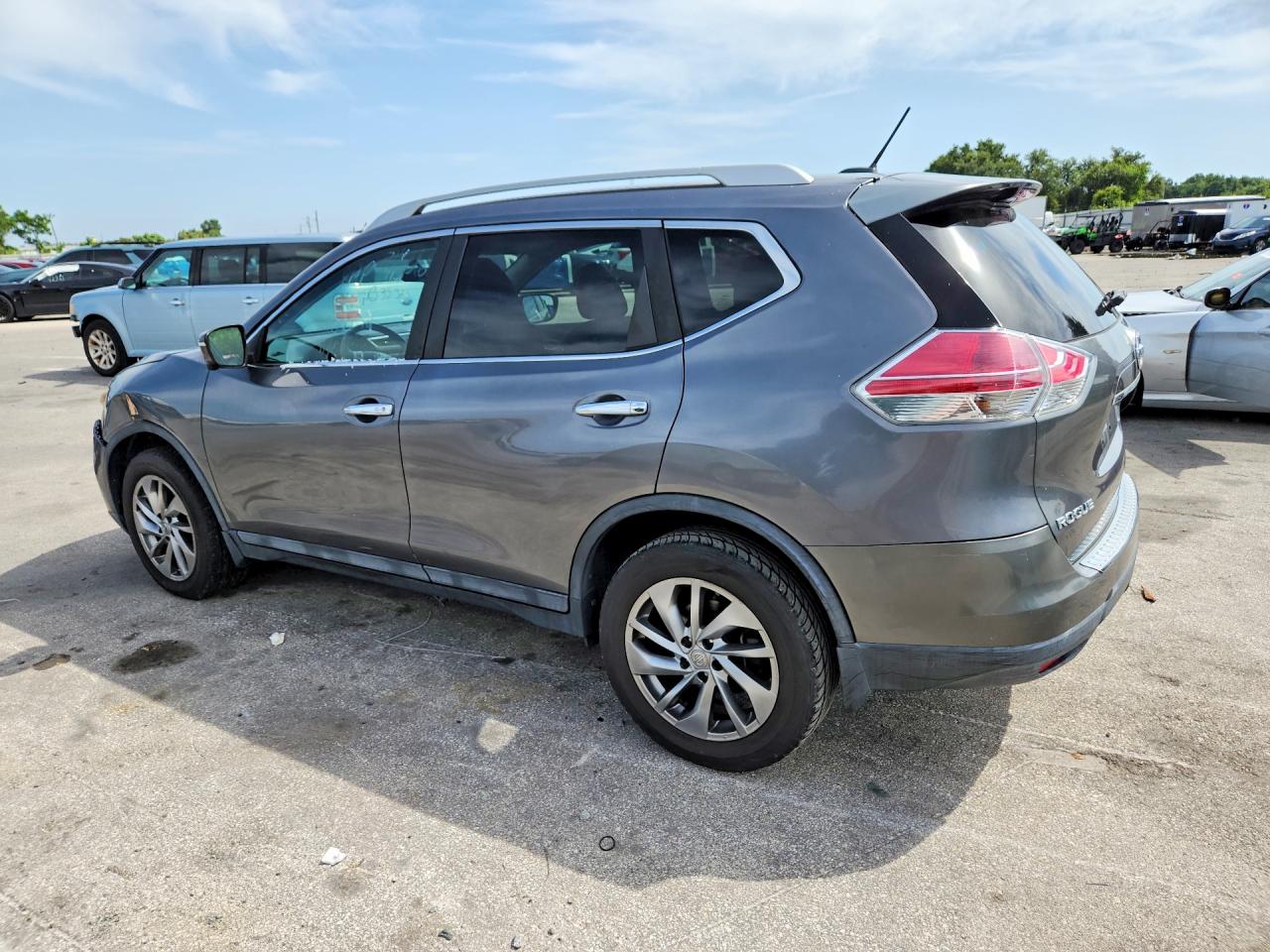 2015 Nissan Rogue Sl Серый vin: 5N1AT2MV6FC916584